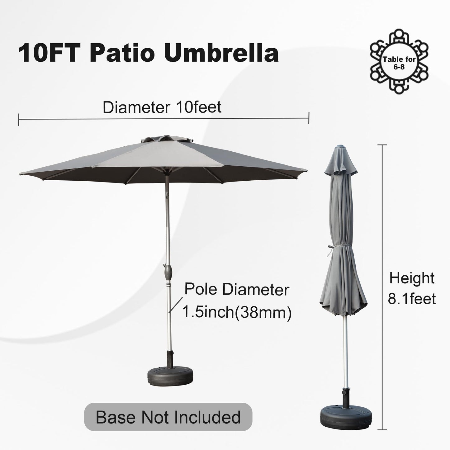 Cleo Modern Waterproof Patio Umbrella