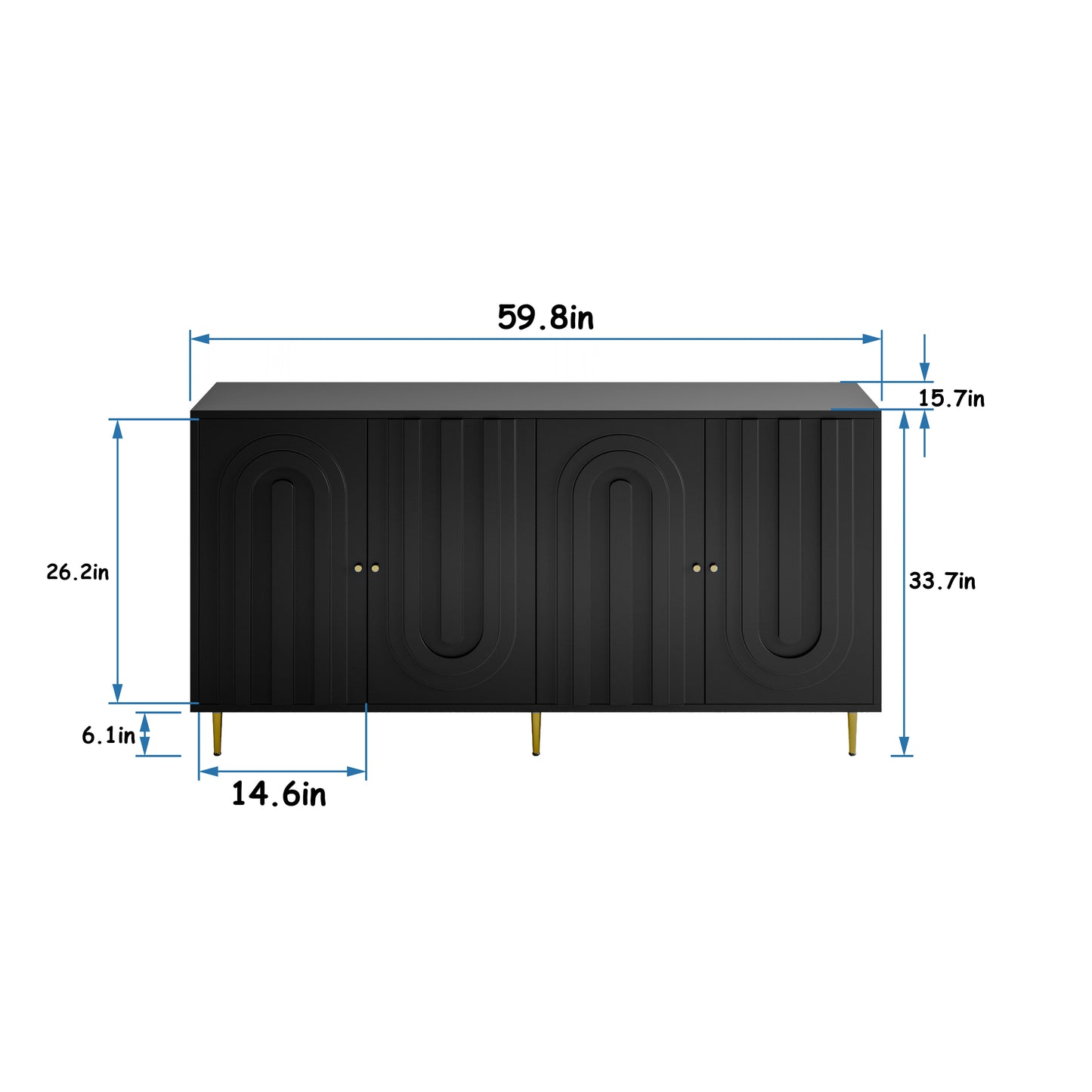 Calista Modern Lacquer Buffet Cabinet