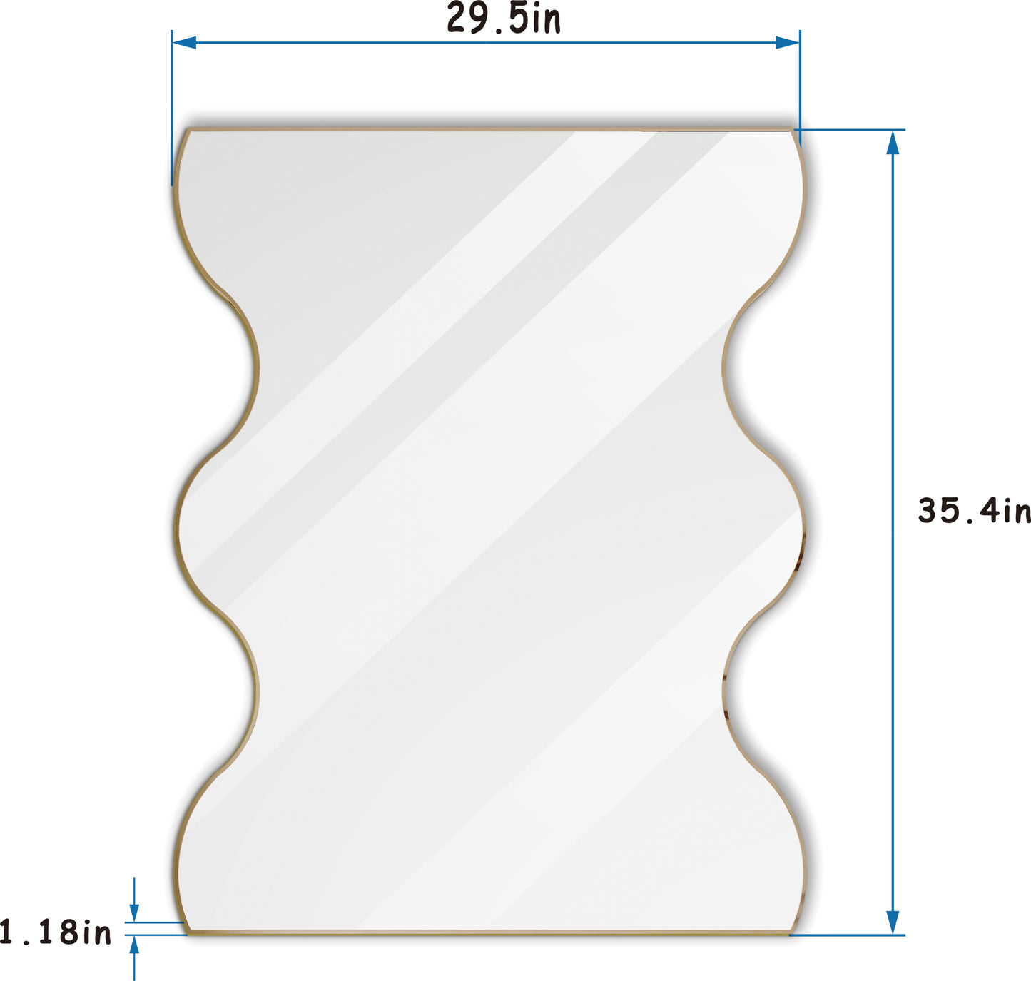 Amity Contemporary Elegance Wavy Mirror