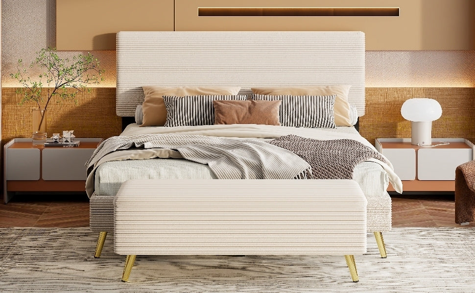 Healdsburg Contemporary Velvet Storage Bedroom Sets