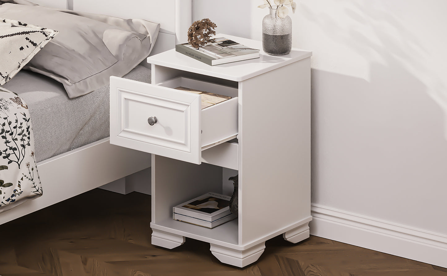 Warmsprings Modern Elegant Retro Nightstand