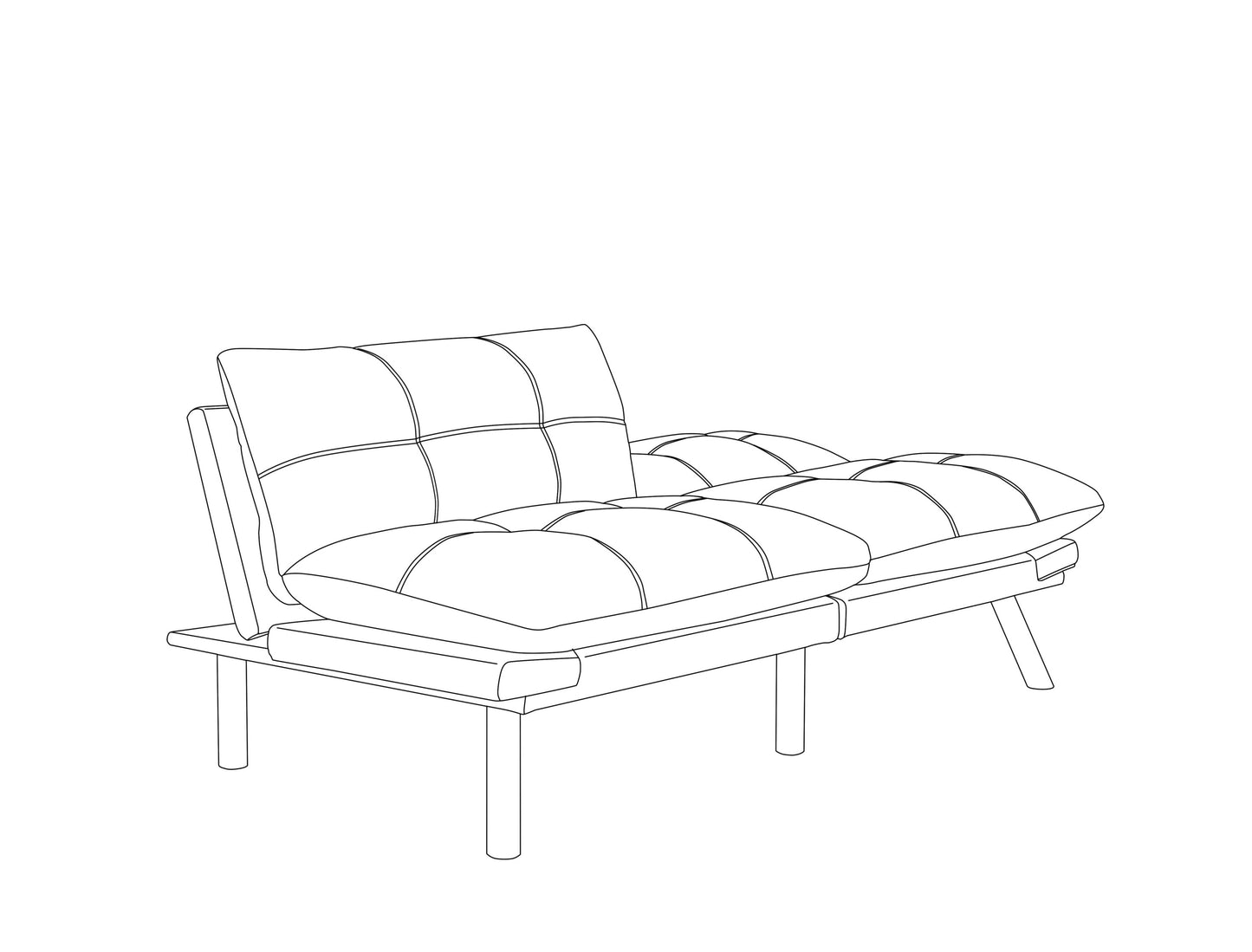Luz Modern Convertible Folding Sofa
