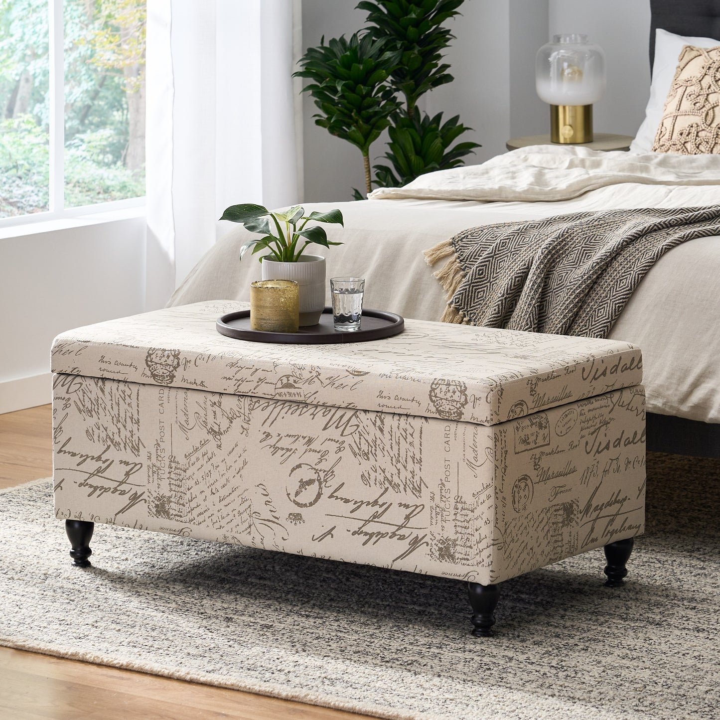 Centerville Contemporary Parisian Storage Ottoman