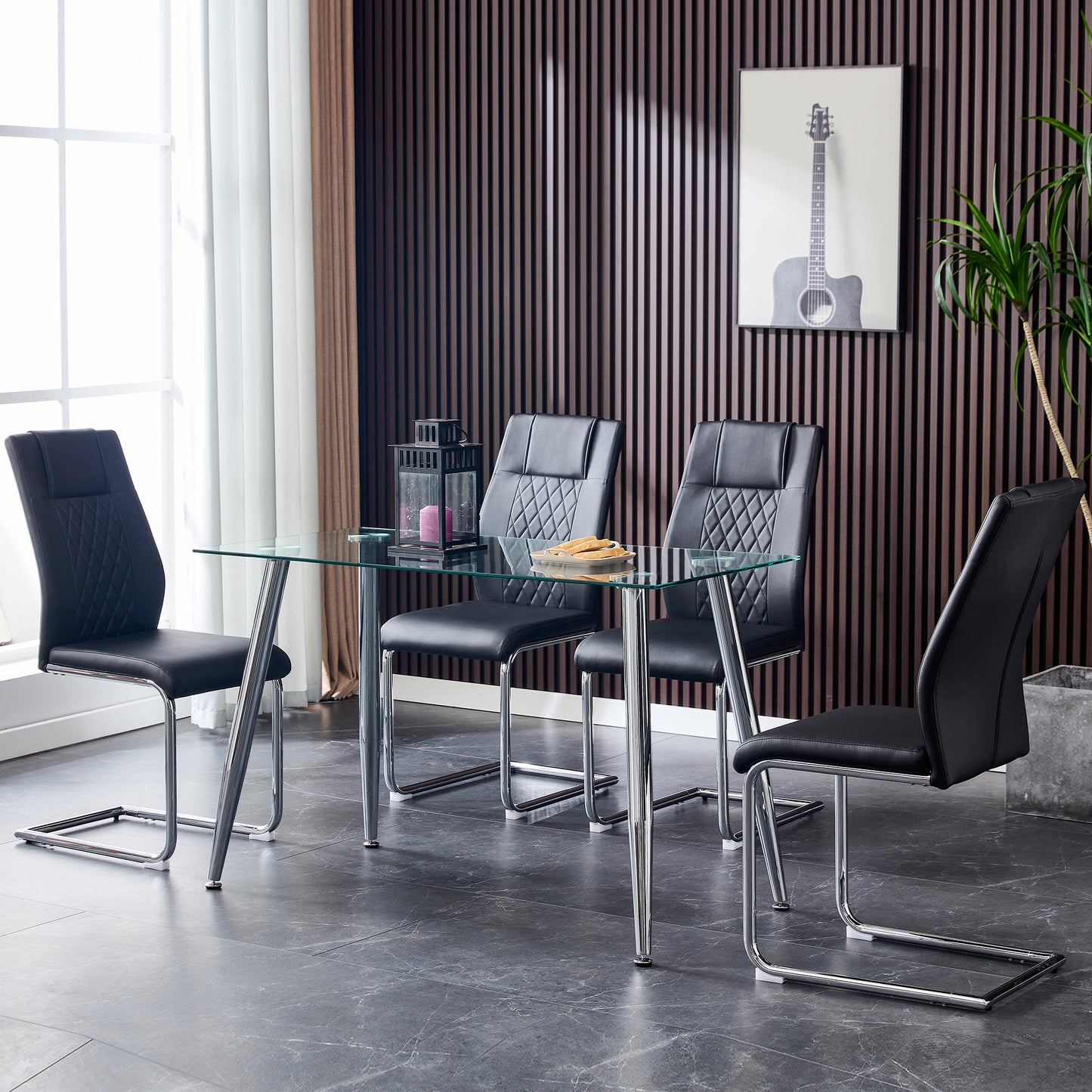 Healdsburg Modern Leather Dining Chairs