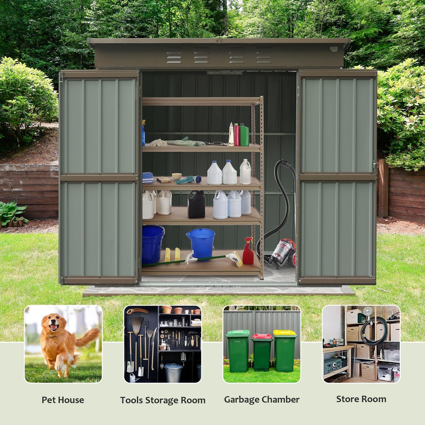 Napa Industrial Waterproof Metal Shed