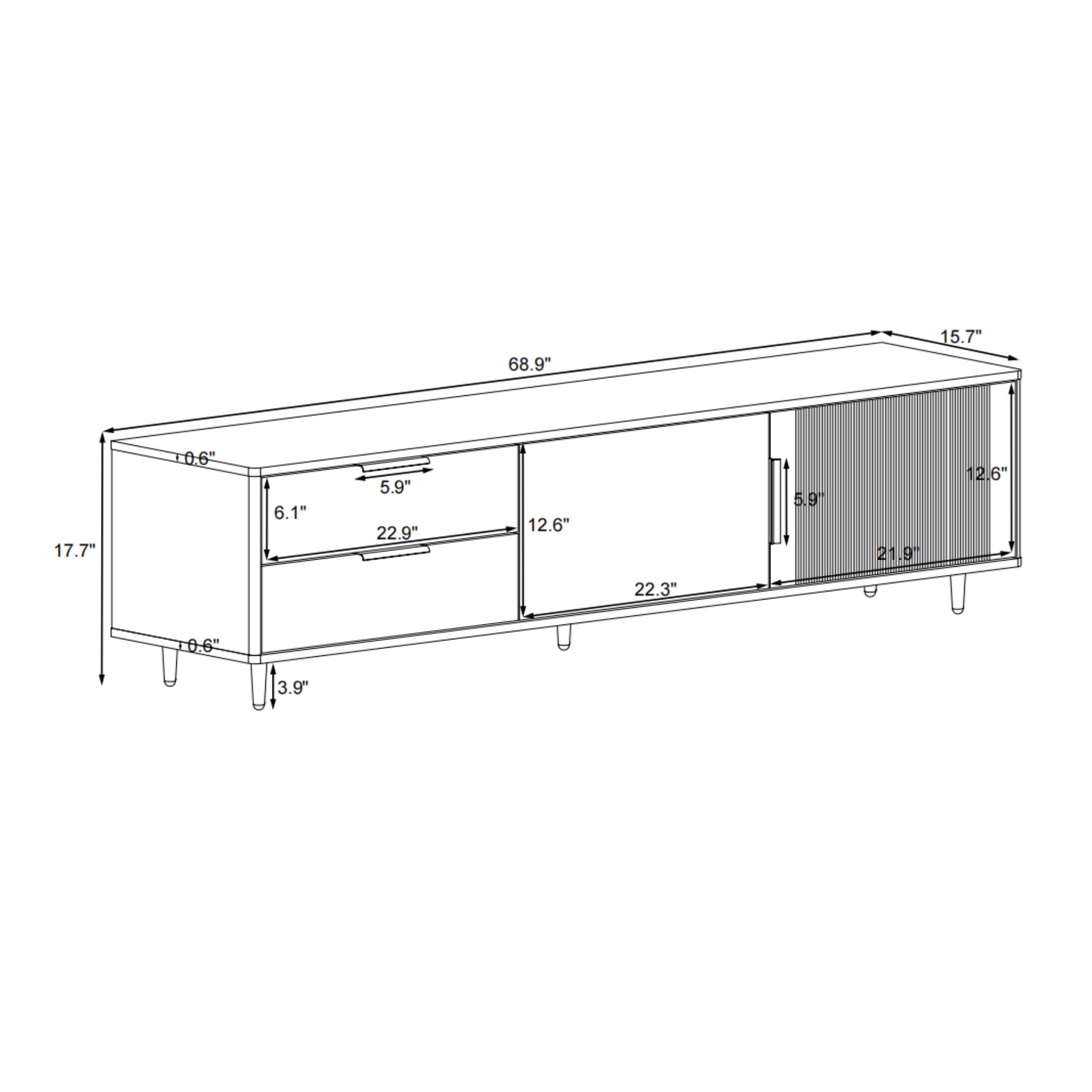 Irvington Modern U-Can  TV Stand Entertainment Center