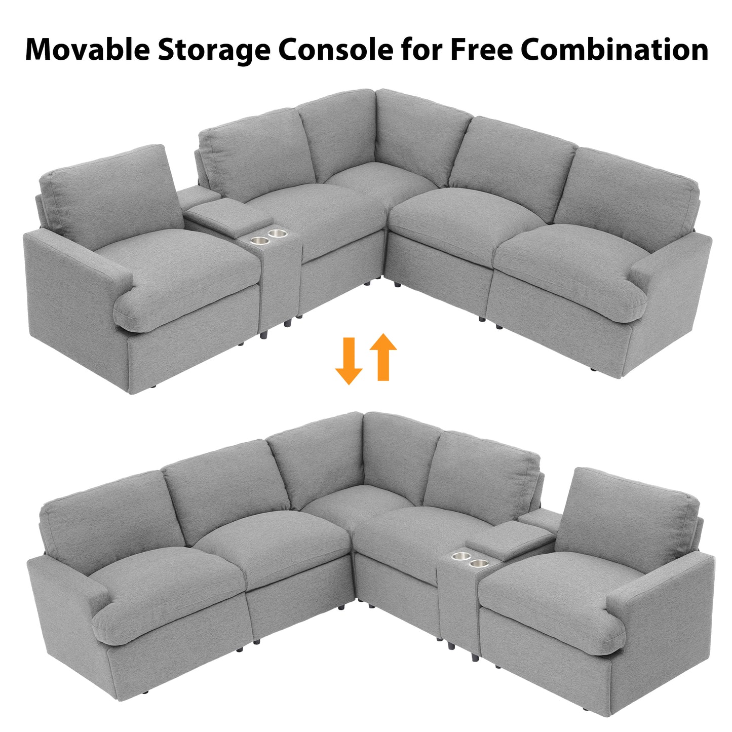 Marcel Contemporary Velvet Recliner Sectional