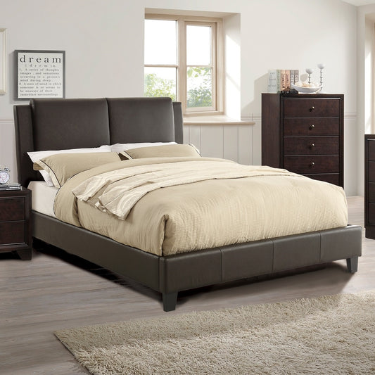 Warmsprings Modern Faux Leather Bed
