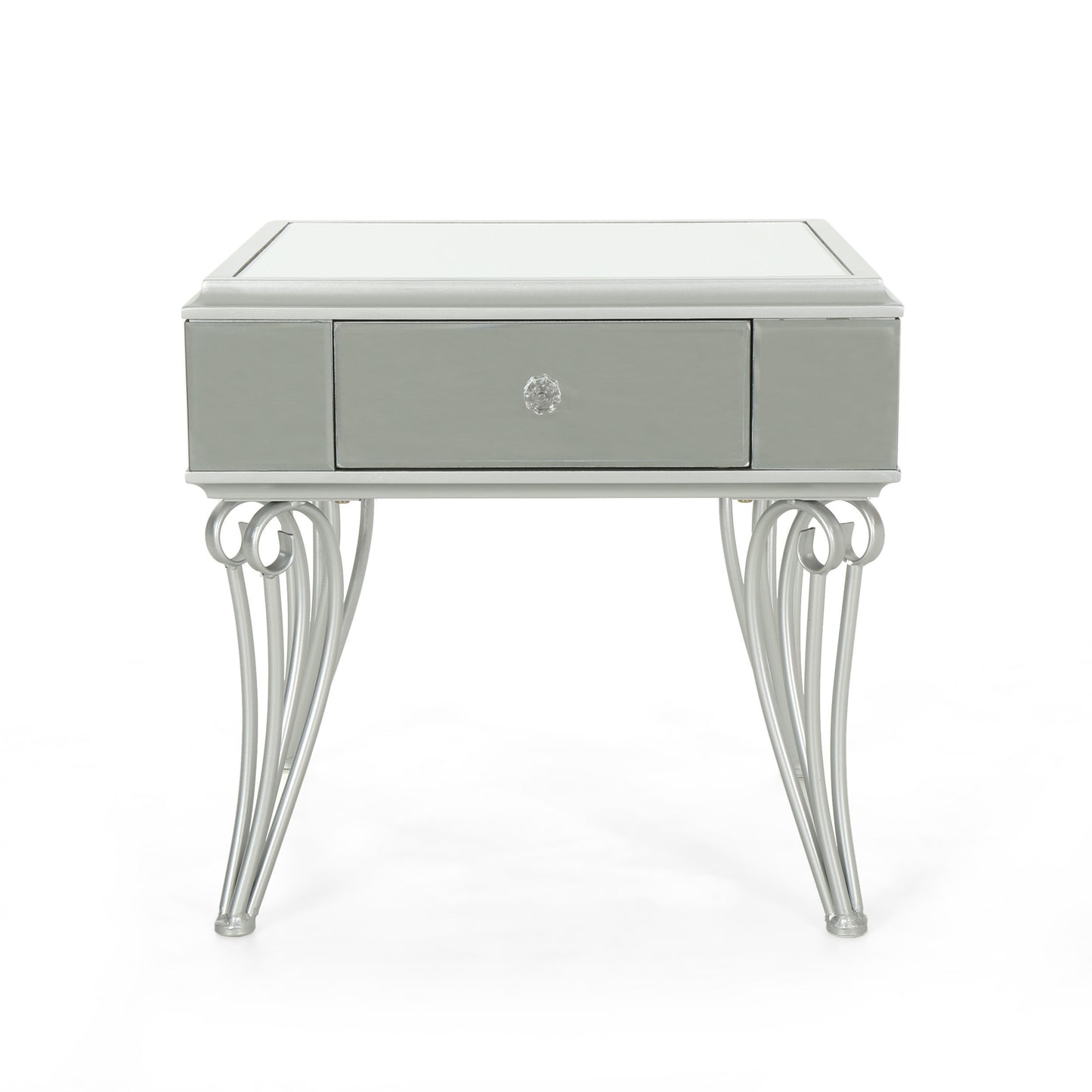Cleo Modern Mirrored Nightstand Table