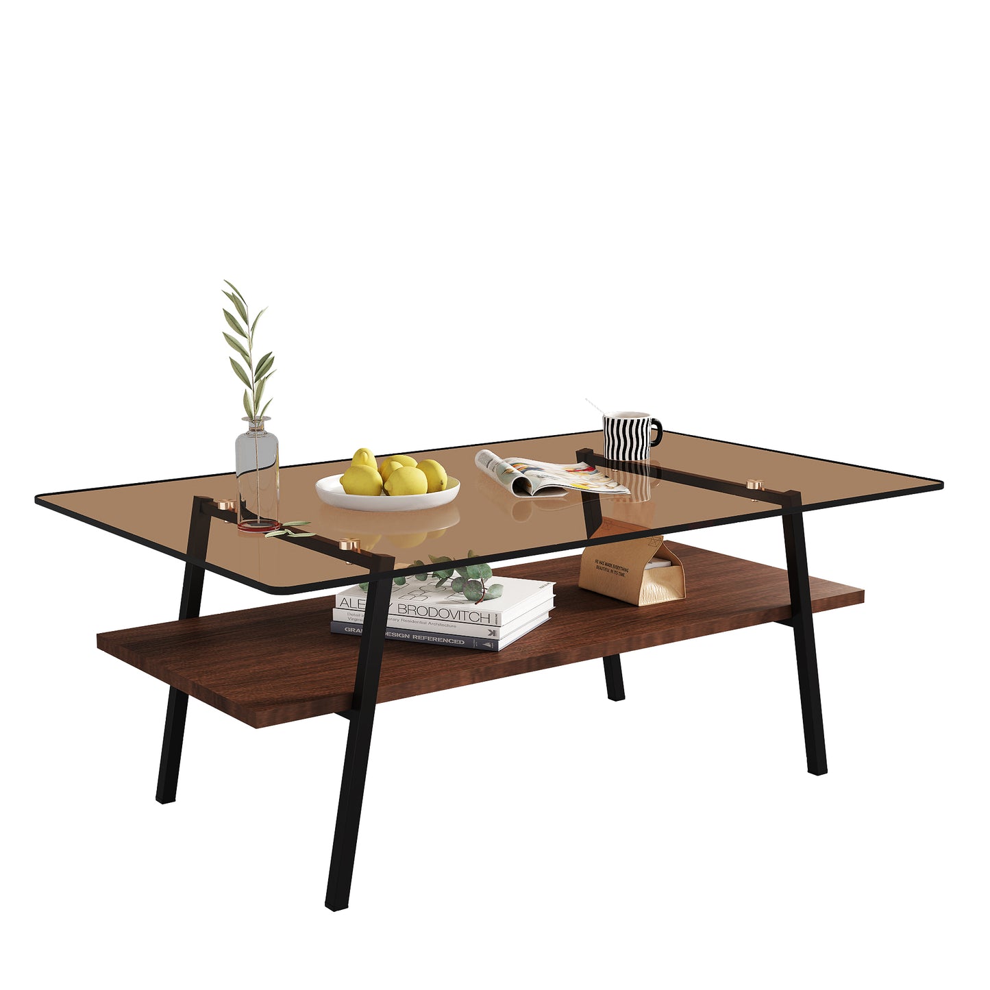 Calista Modern Metro Glass Coffee Table