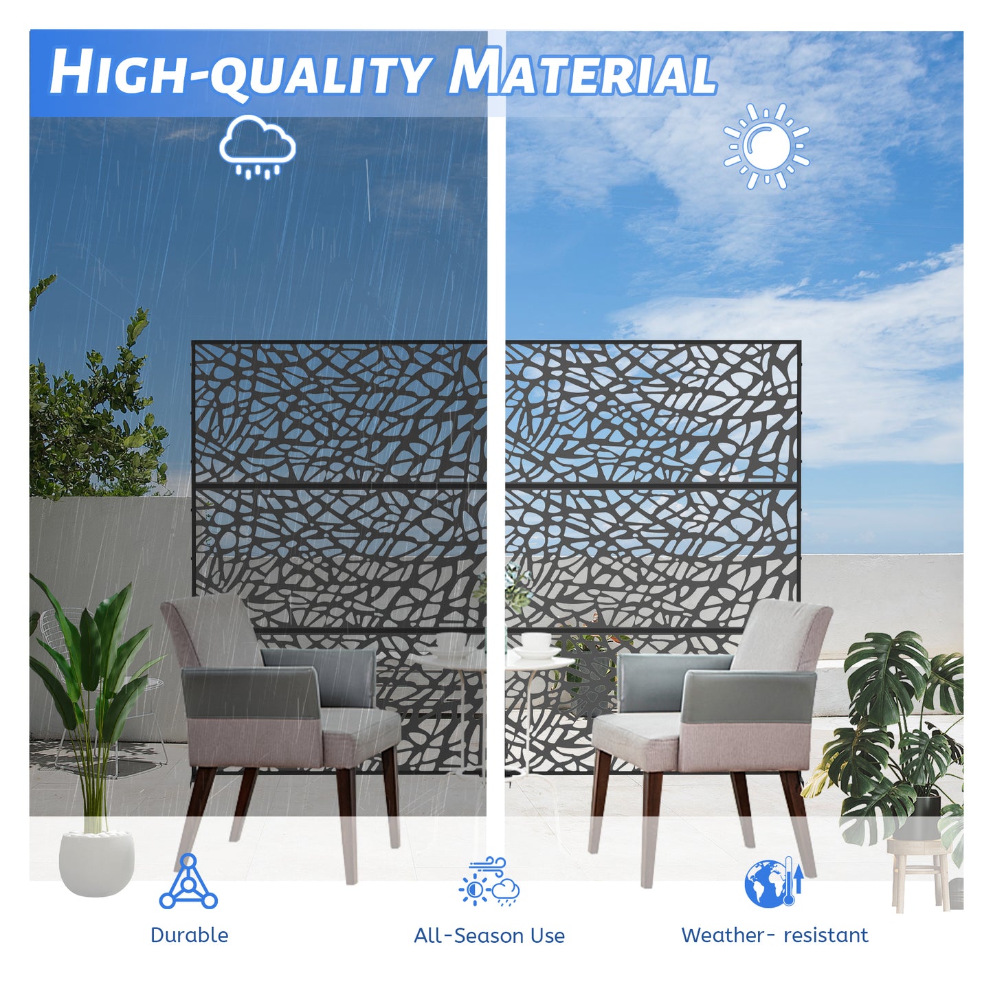 Warmsprings Industrial Metal Privacy Screen Panels