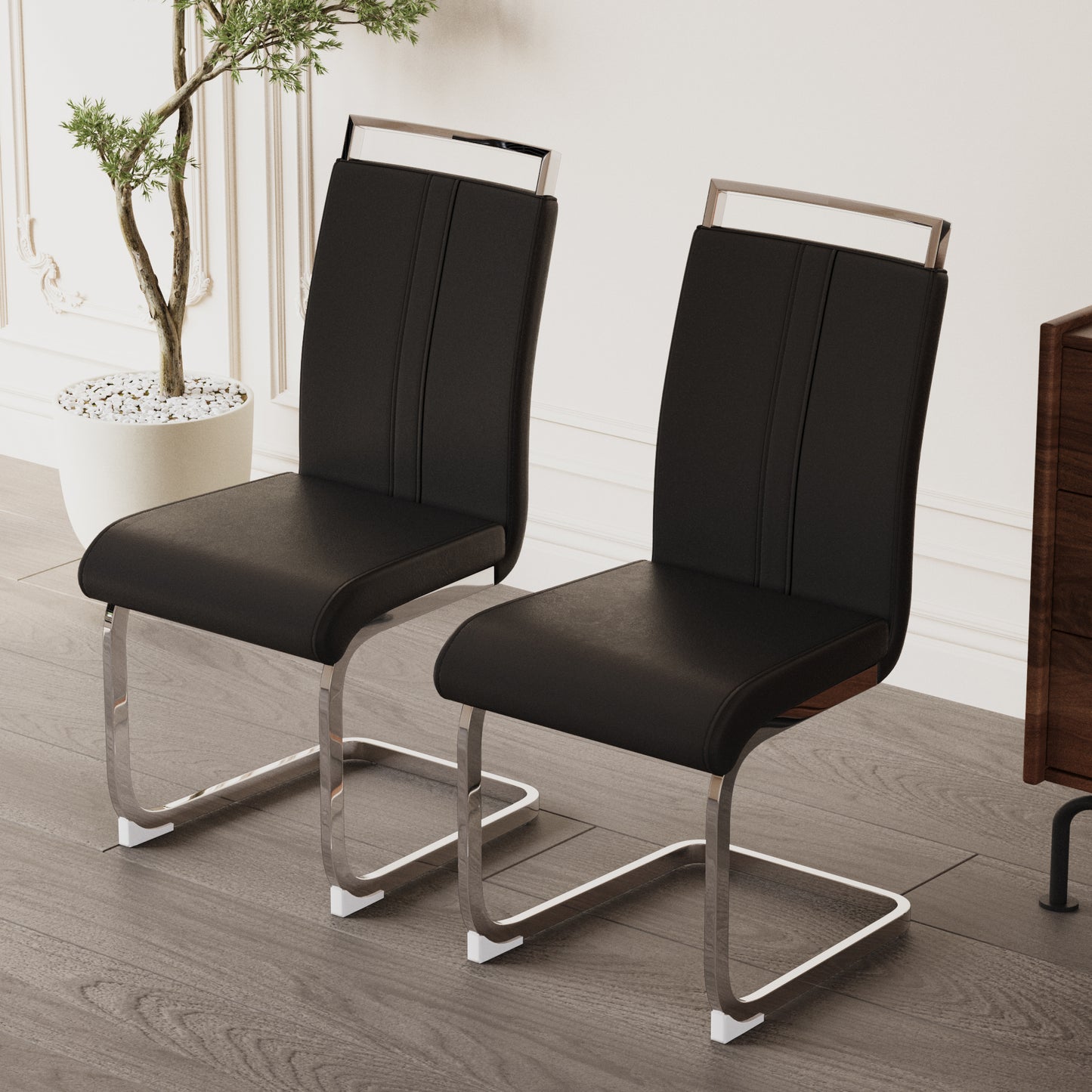 Cleo Modern PU Leather Chairs