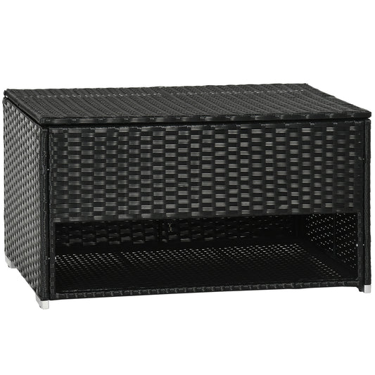 Kingsly Contemporary Outsunny Rattan Deck Box