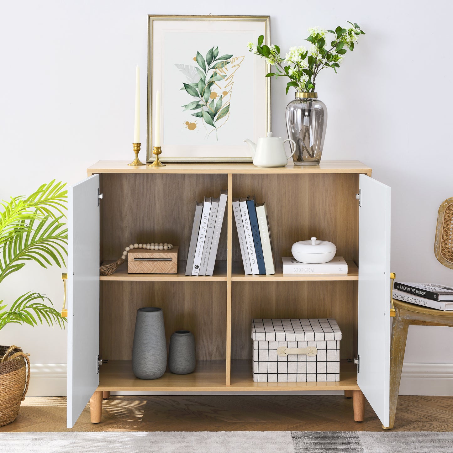 Silverleaf Modern Freestanding Storage Cabinet
