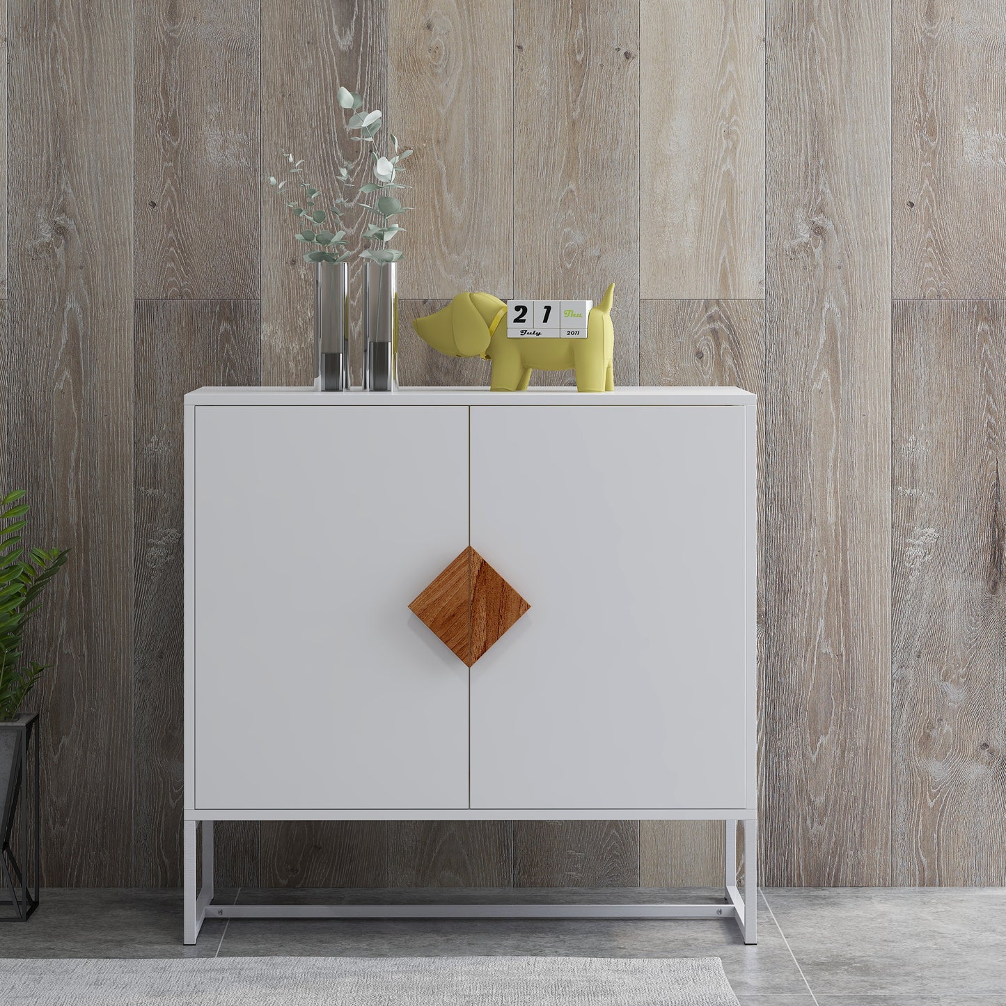 Centerville Mid-Century Solid Wood Square Shape Sideboard