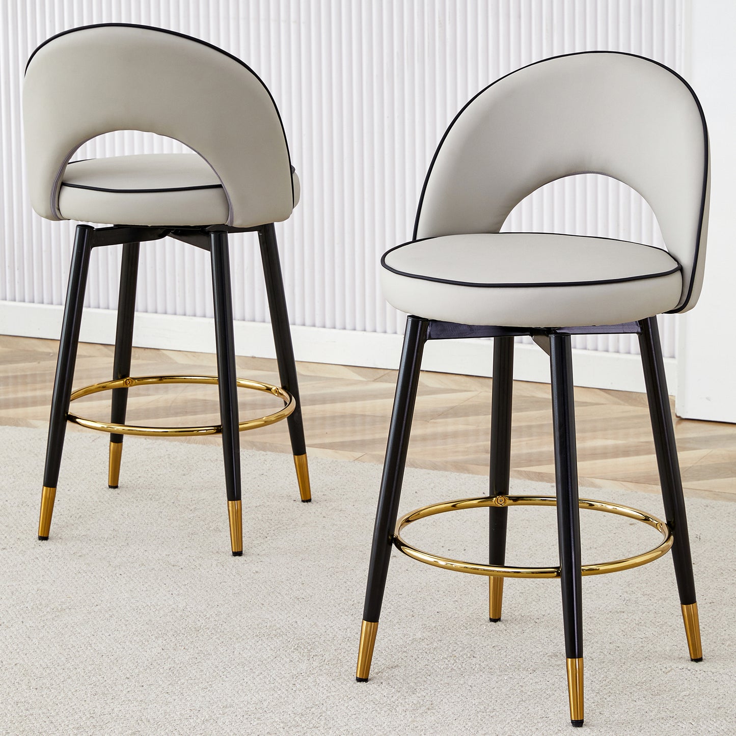 Eda Modern Rotating PU Dining Stool