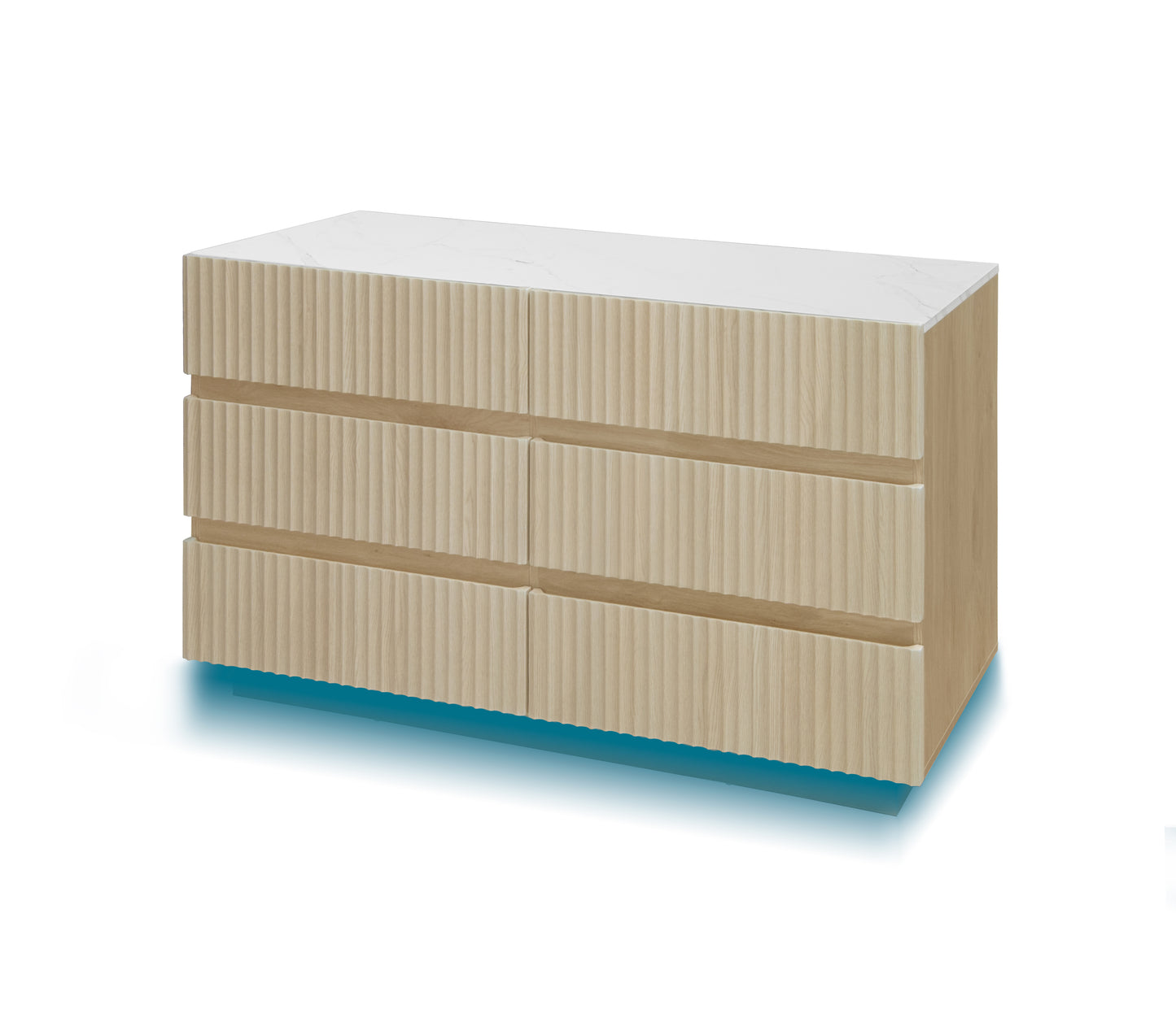 Eda Modern Velvet Chest of Drawers
