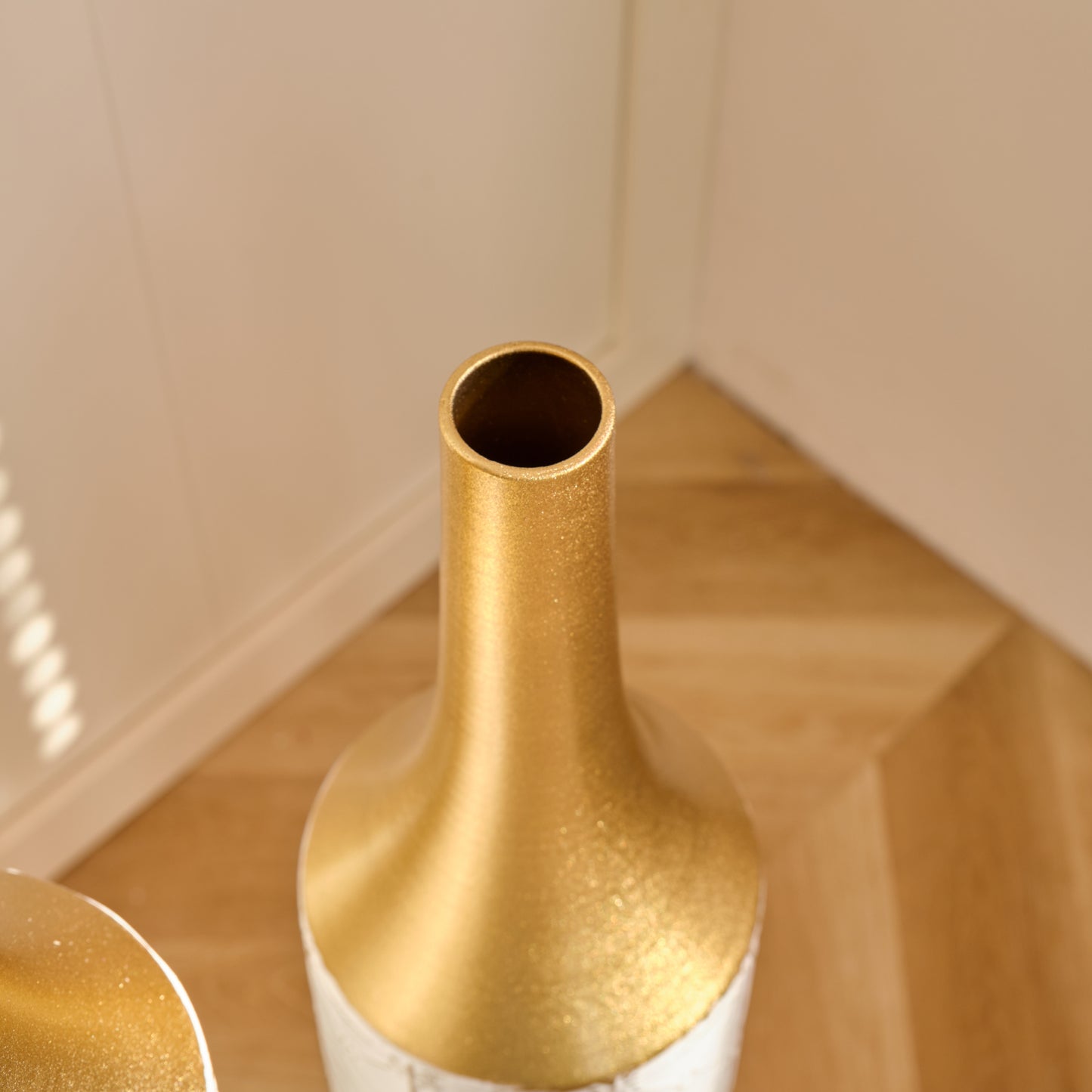 Irvington Modern Floor Metal Vases Set