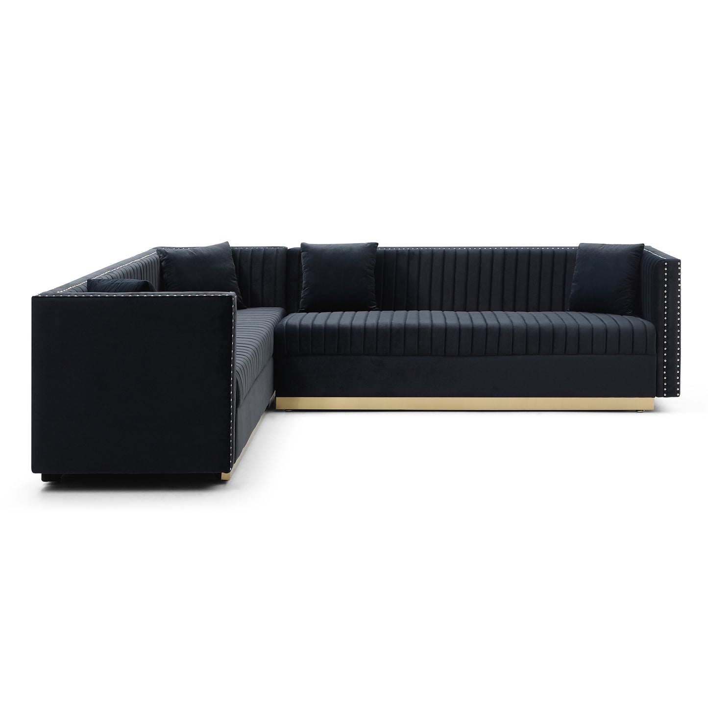 Emery Contemporary Velvet Corner Sofa