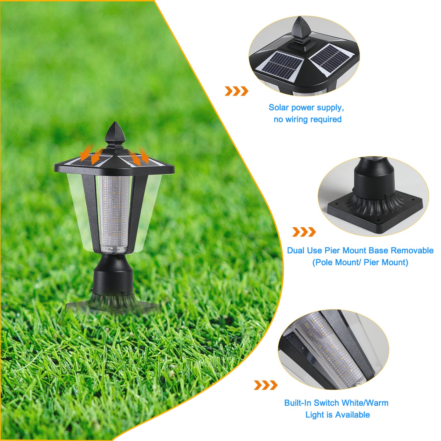 Eda Mid-Century Retro Solar Dimmable