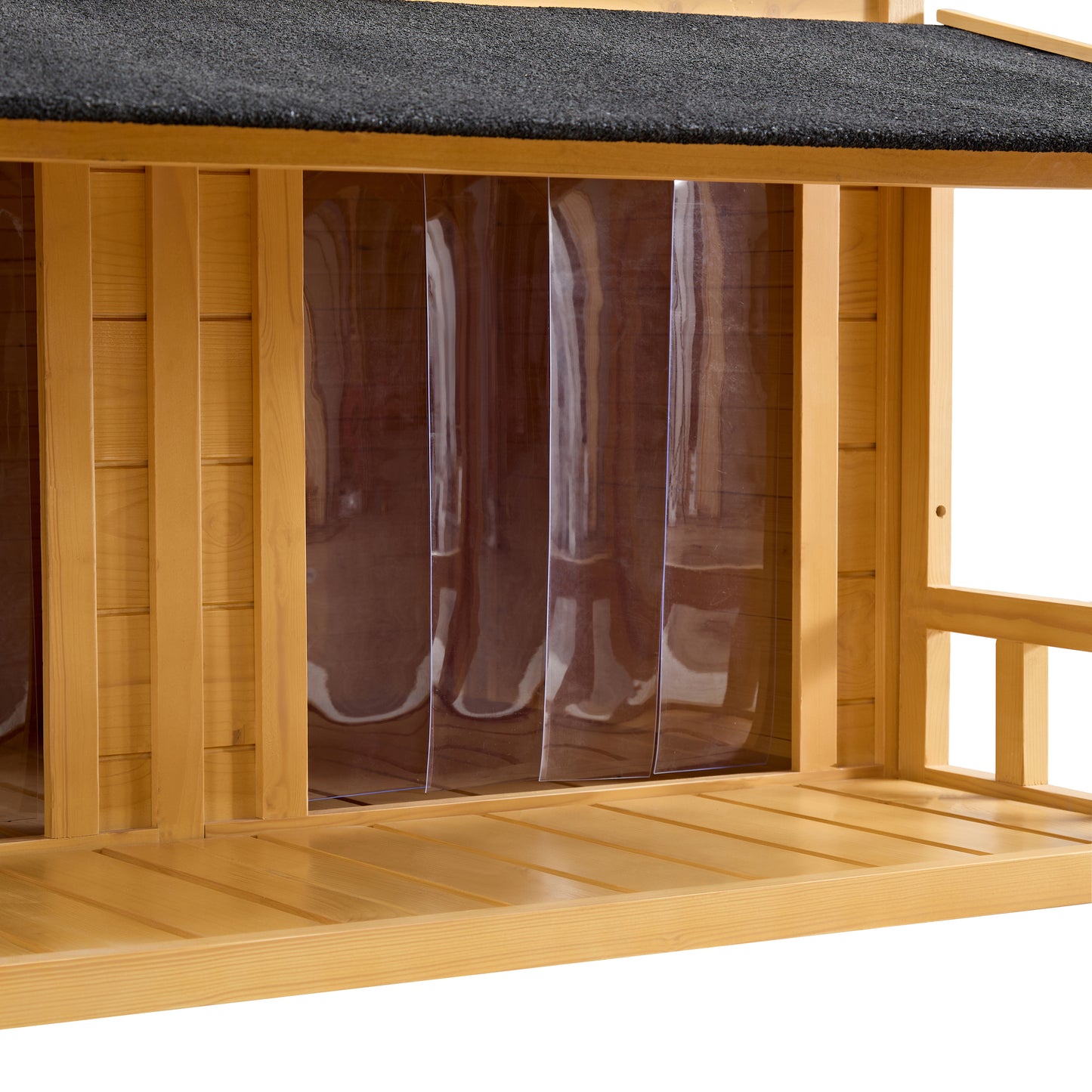 Irvington Craftsman Pinewood Elevated Dog Kennel