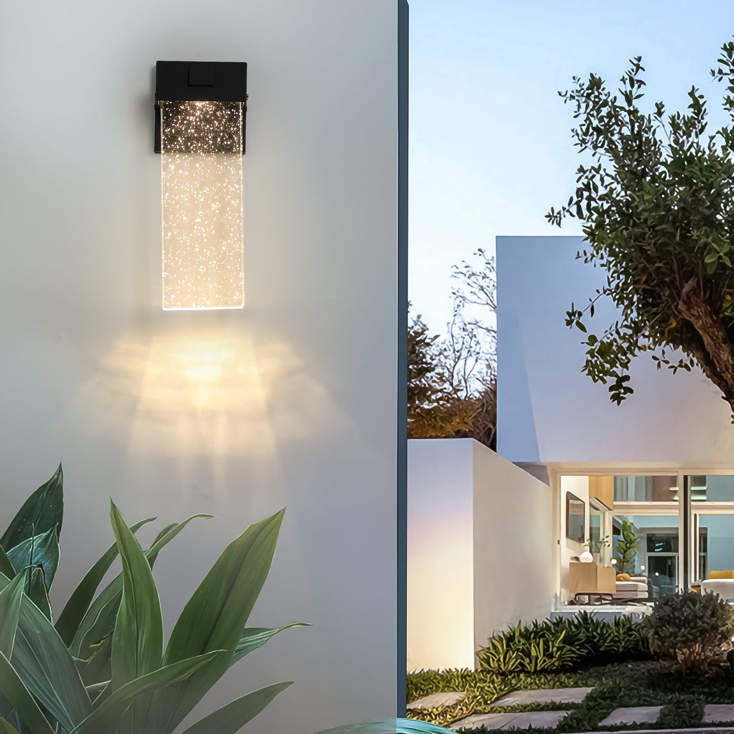 Centerville Modern Waterproof Crystal Wall Lamp