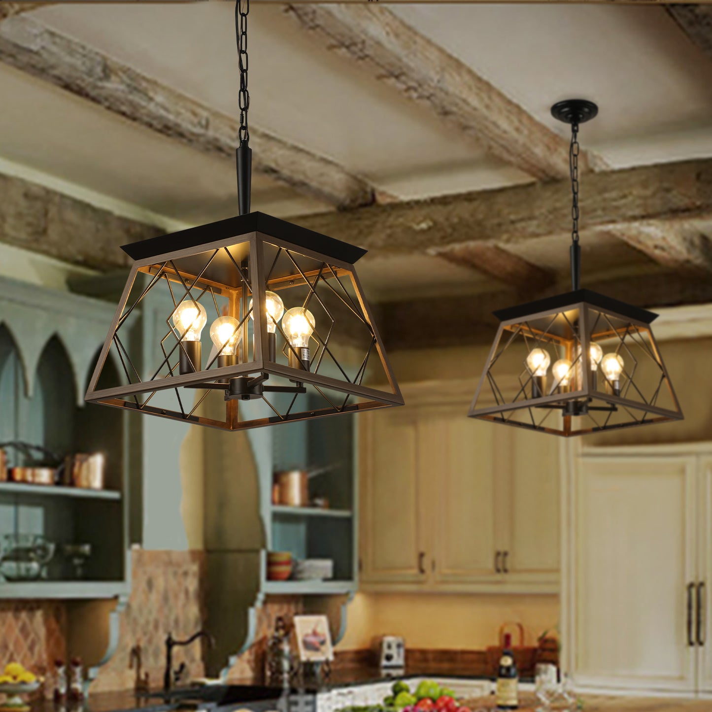 Silverleaf Industrial Farmhouse Chandelier