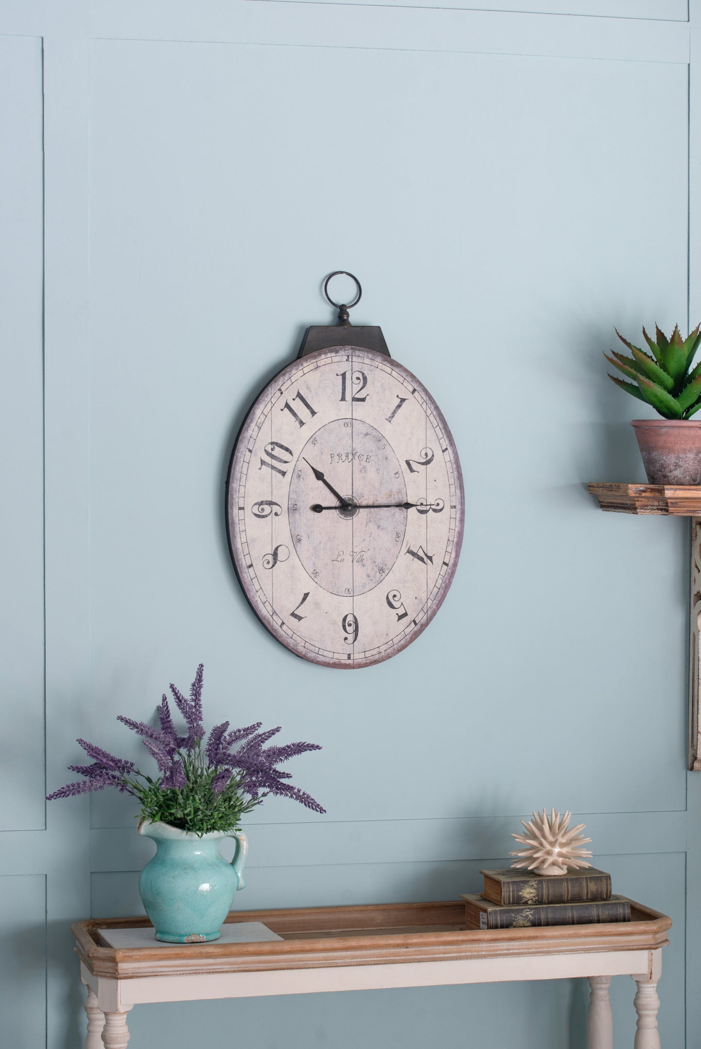 Amity Traditional Oval Wall Clock