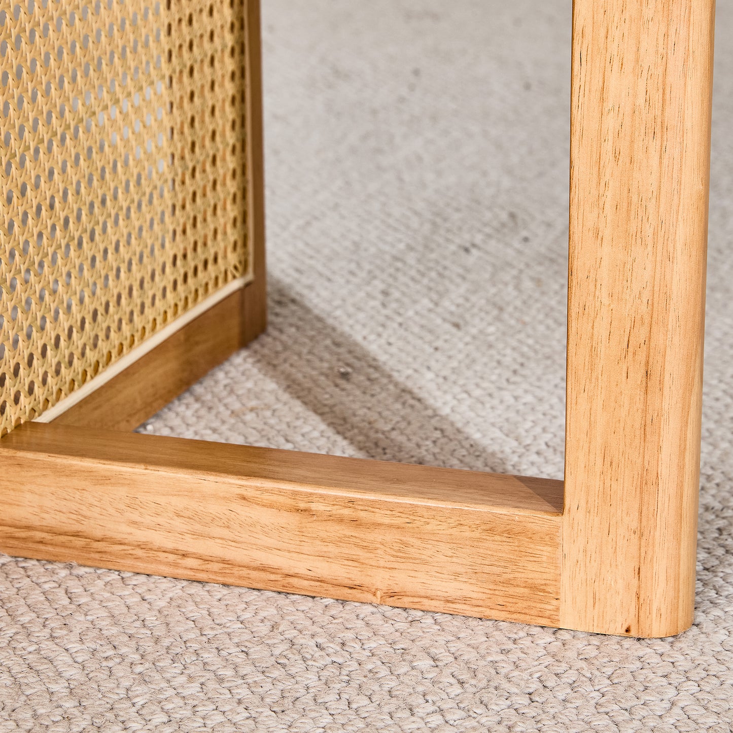 Calista Mid-Century Natural Faux Coffee Table