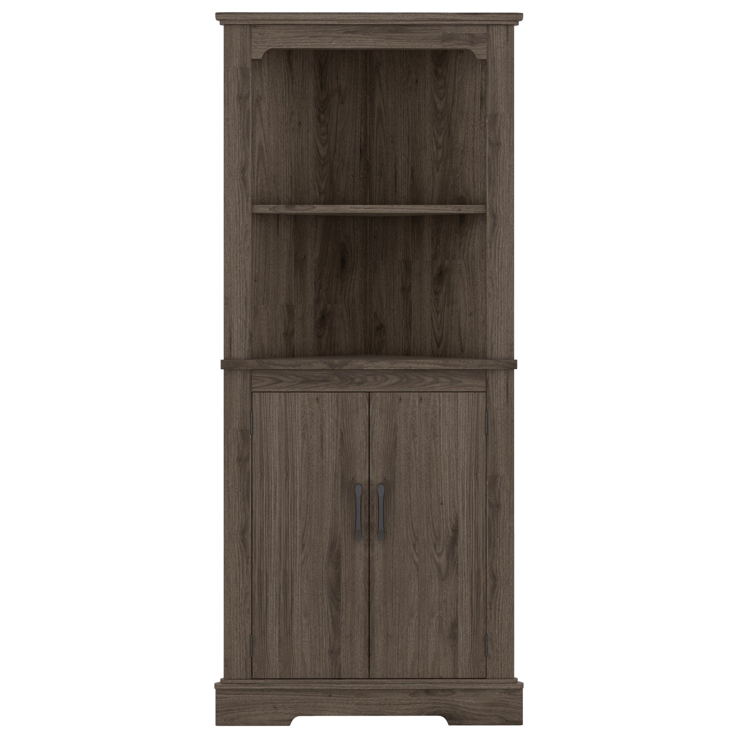 Warmsprings Craftsman Dark Walnut Corner Cabinet