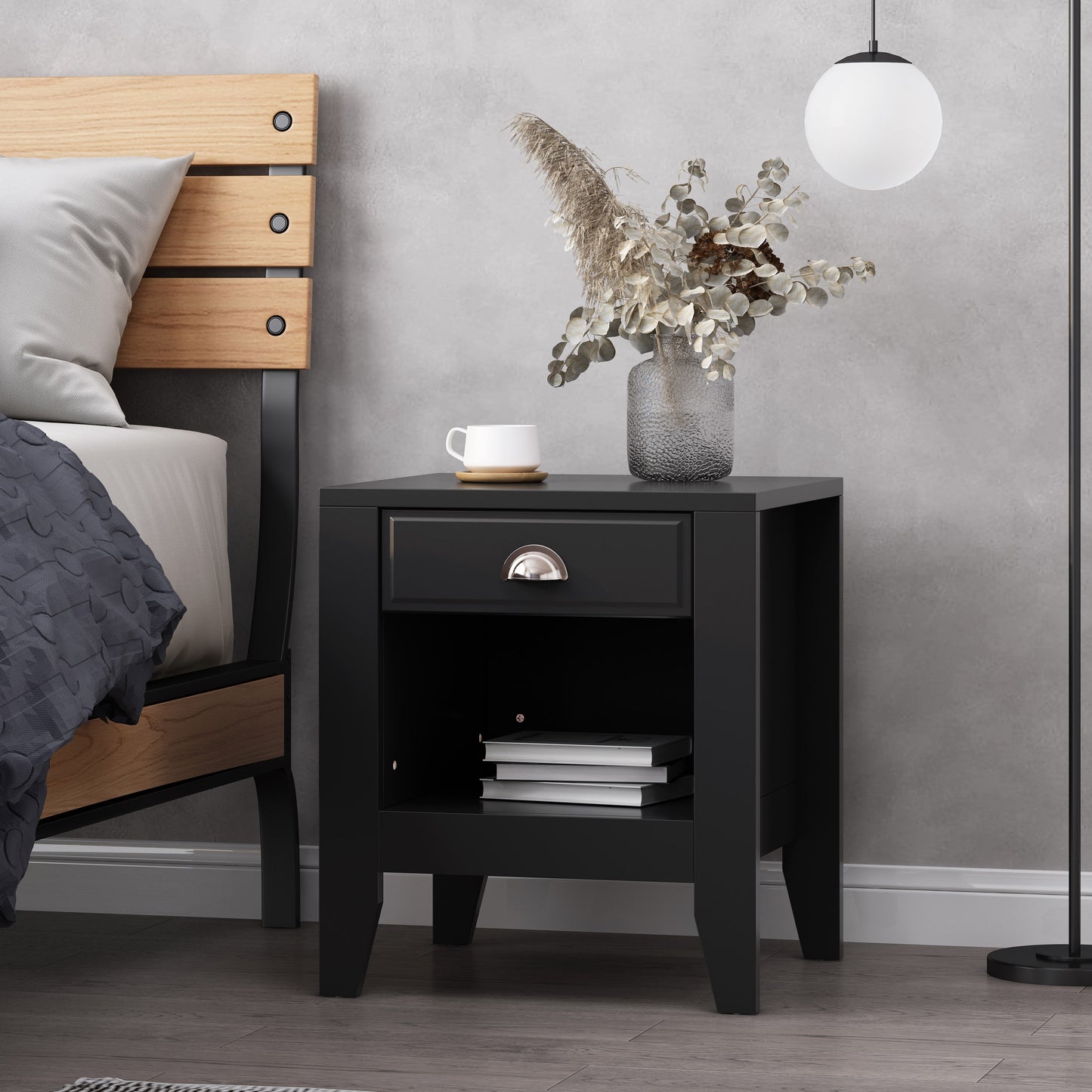 Emery Modern Velvet Side Table