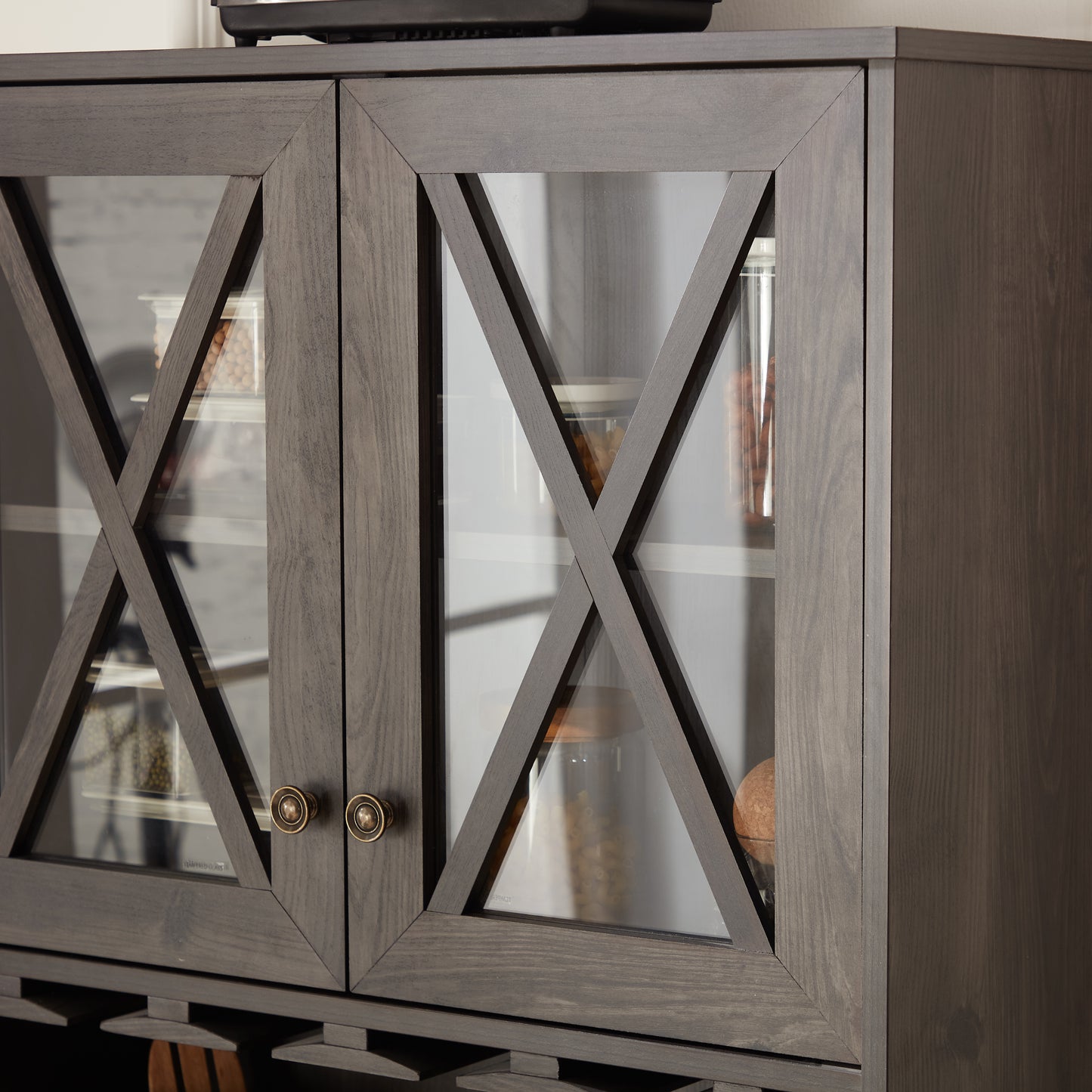 Somerset Craftsman Charcoal Bar Cabinet
