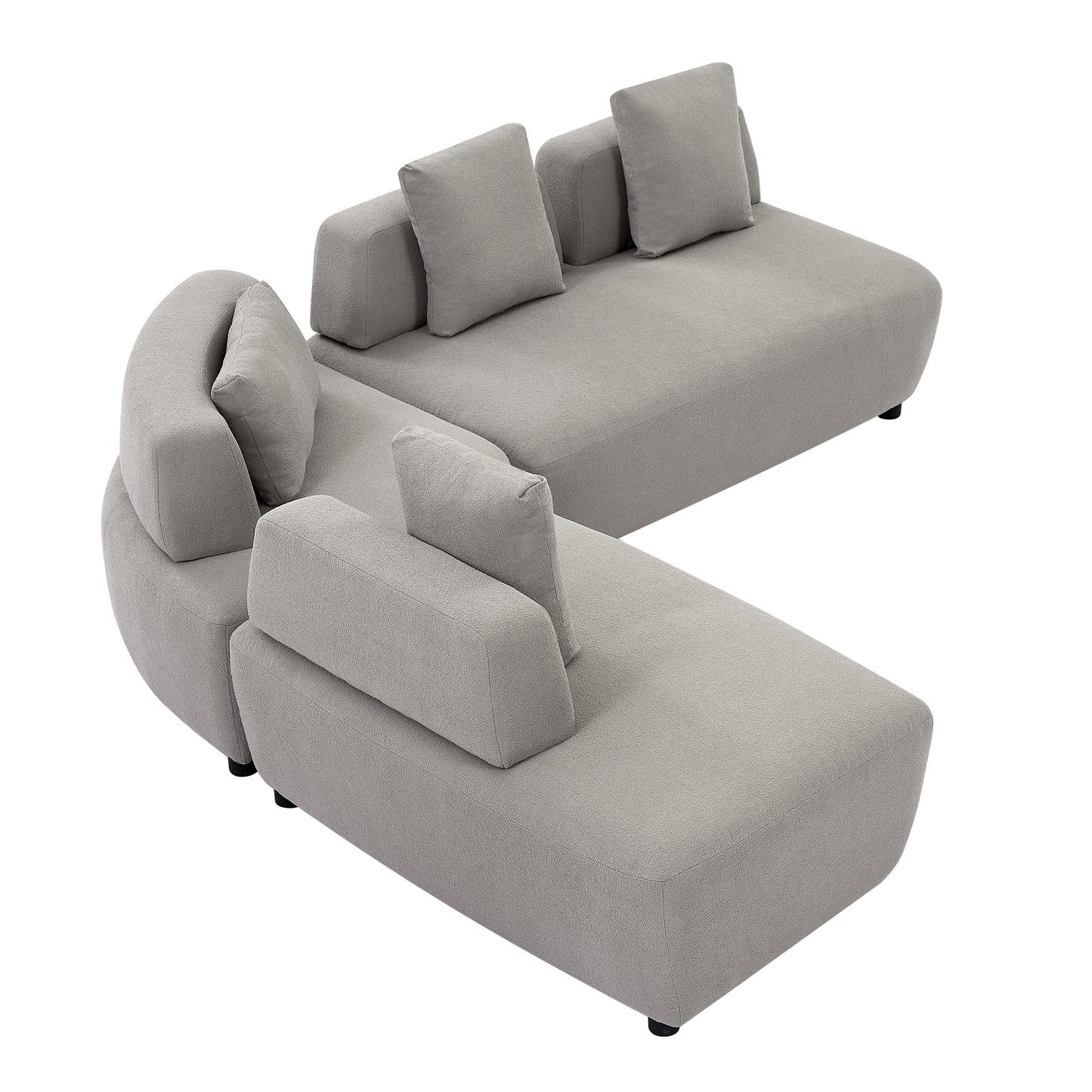Napa Contemporary 3-piece Convertible Sectional