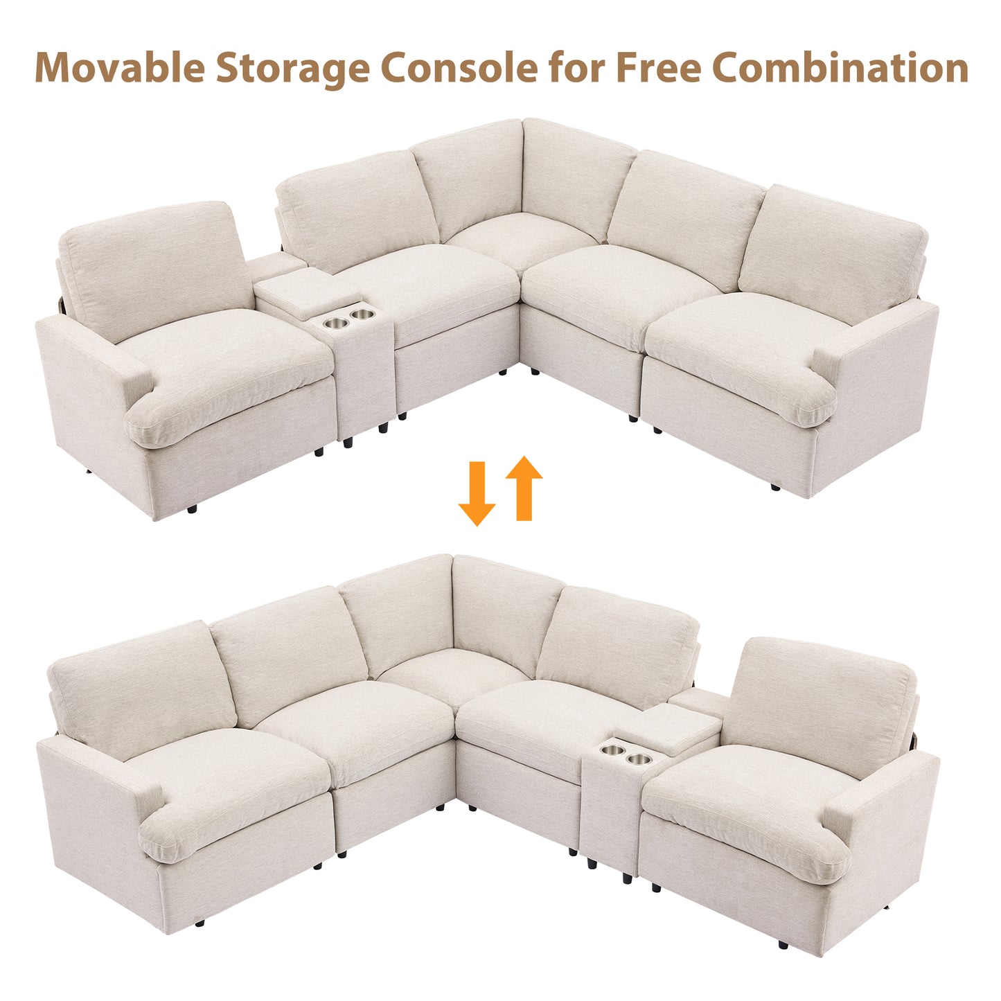 Fremont Modern Power Recliner Sectional Sofa