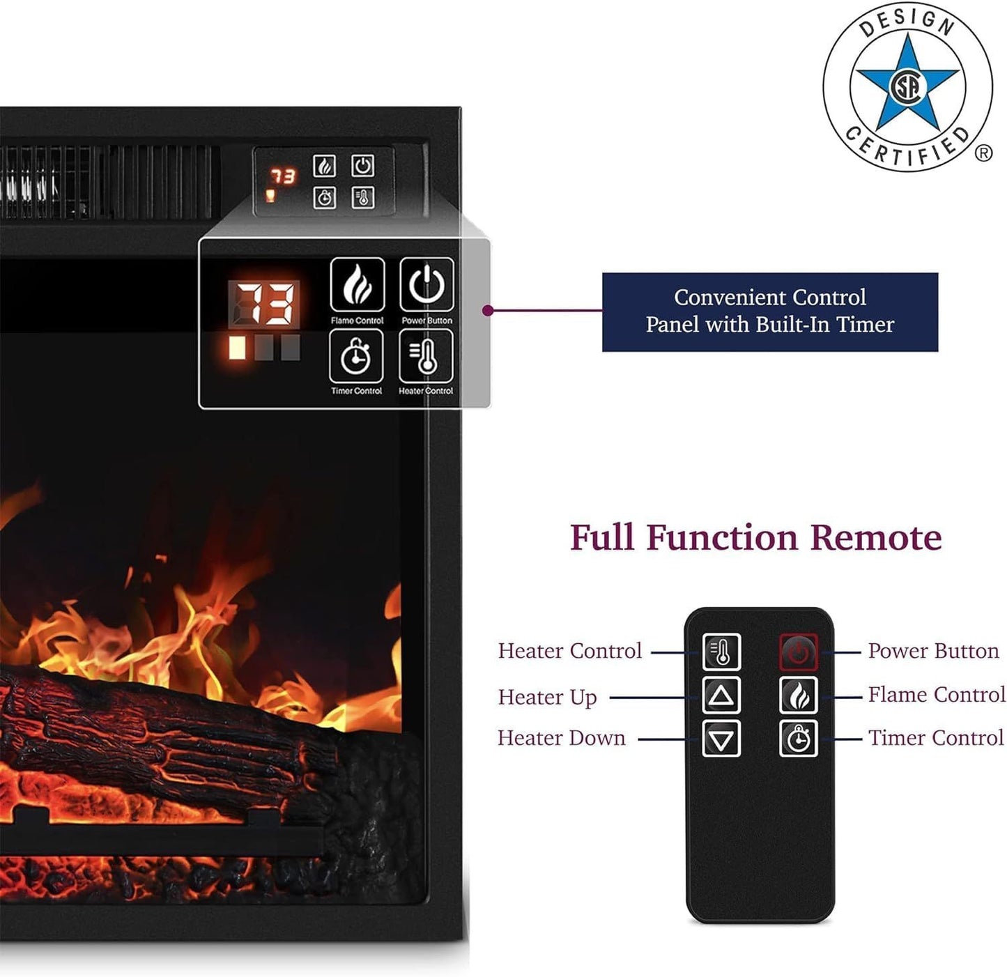 Lula Industrial Infrared Electric Fireplace