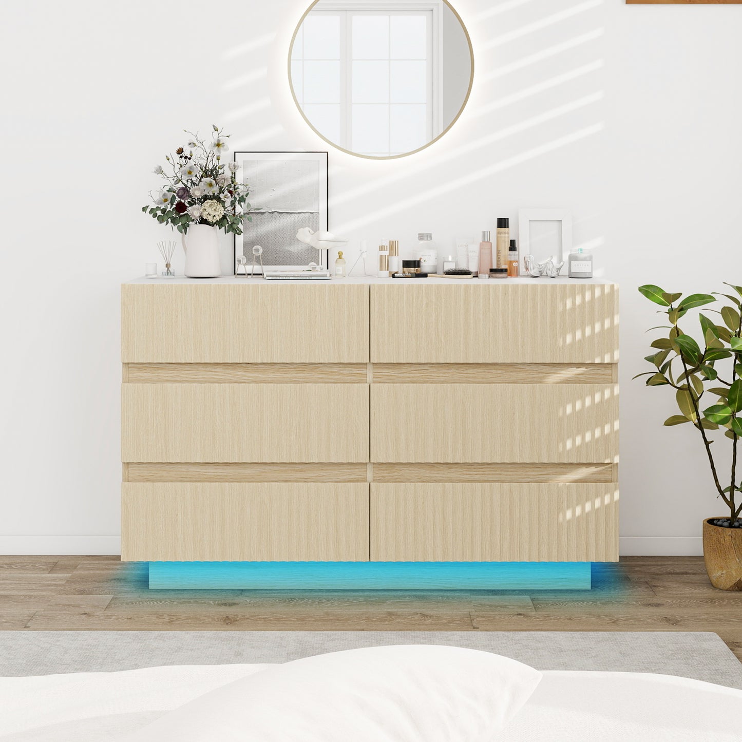 Eda Modern Velvet Chest of Drawers
