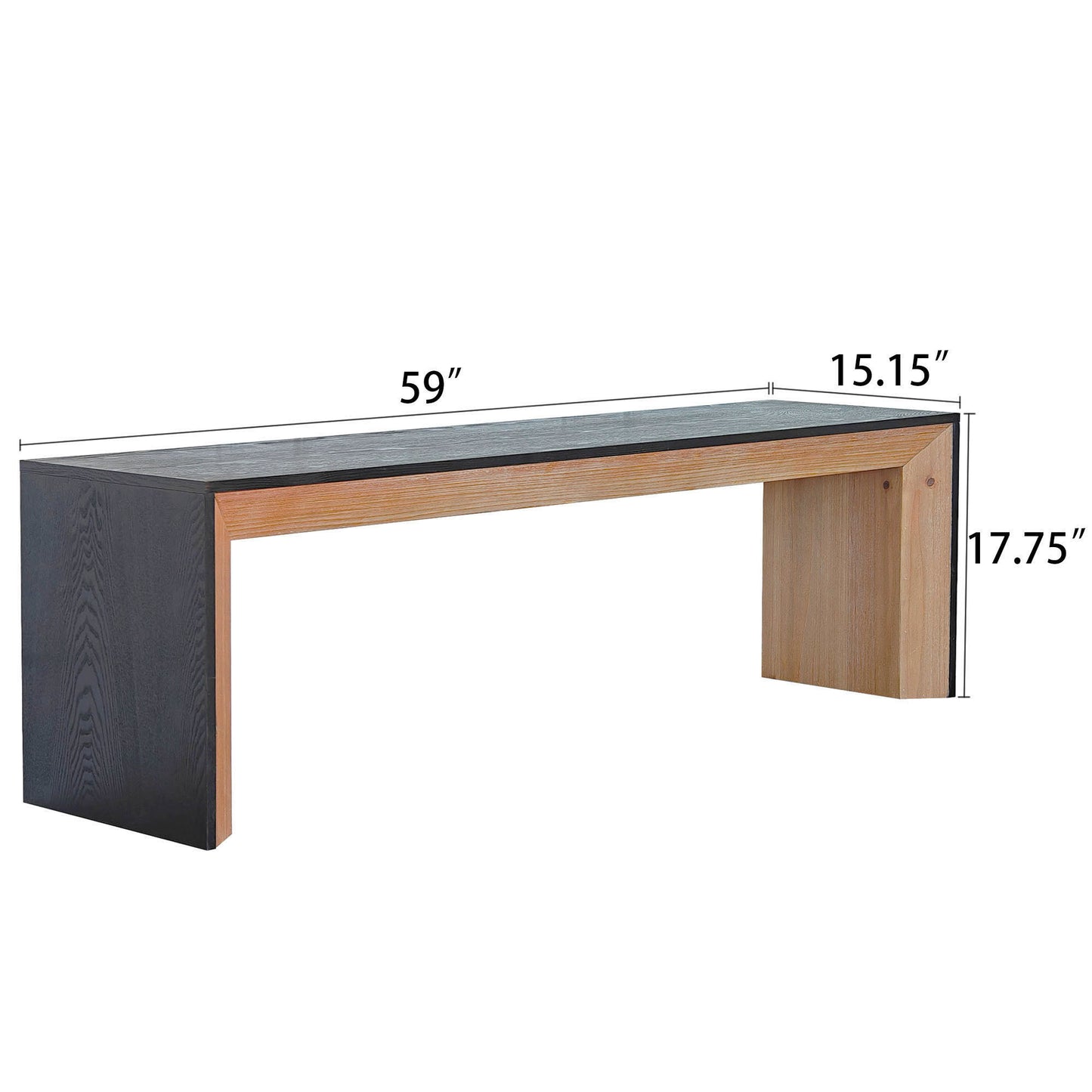 Marites Modern Wood Dining Bench