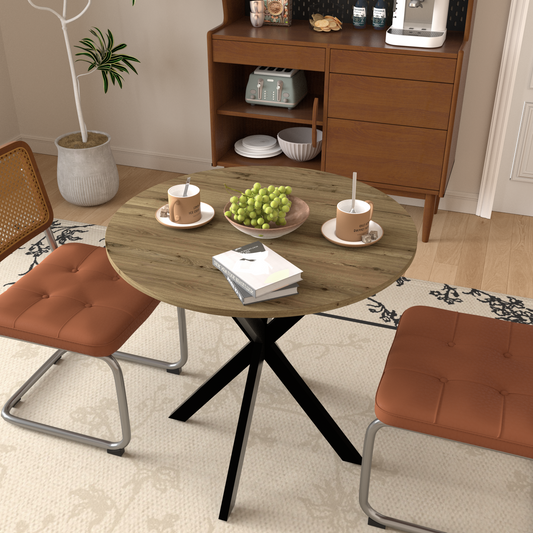 Sonoma Mid-Century Velvet Circle Dining Table
