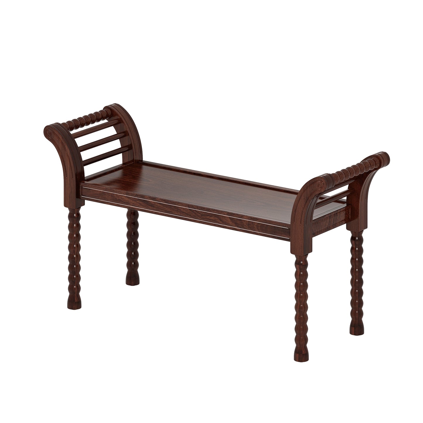 Warmsprings Mid-Century Walnut Retro Bench