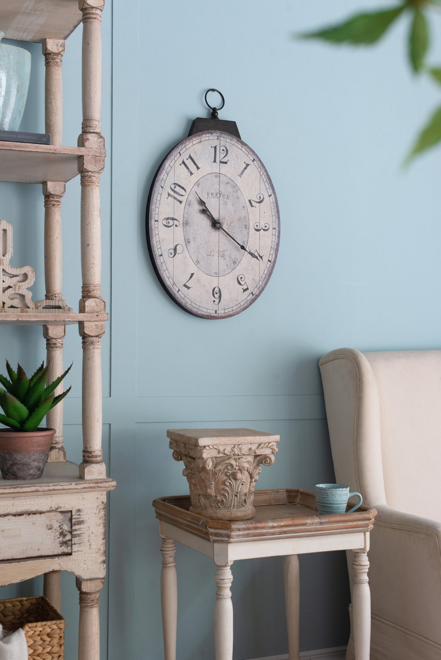 Amity Traditional Oval Wall Clock