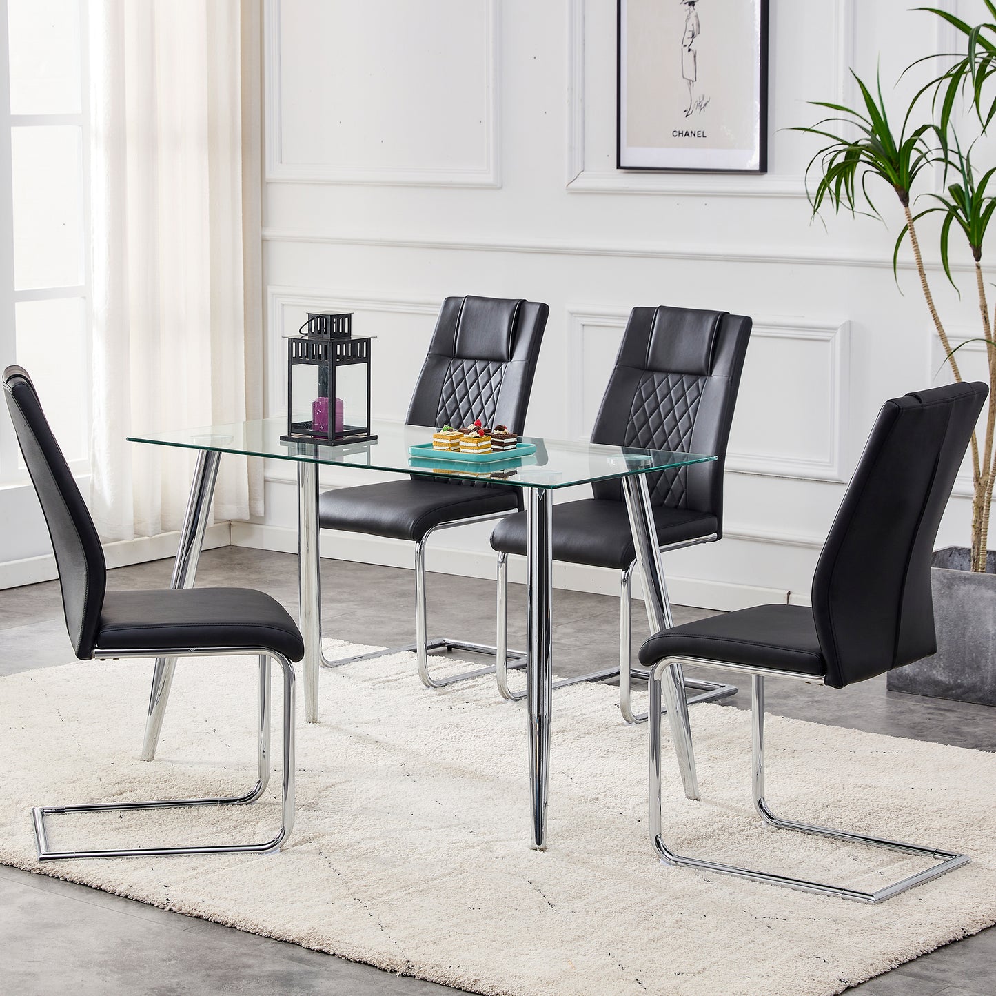 Healdsburg Modern Leather Dining Chairs