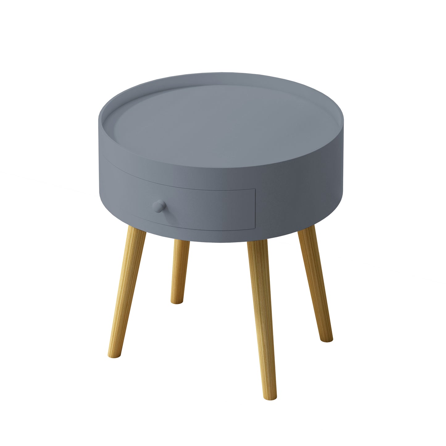 Marites Mid-Century Oak Nightstand Table