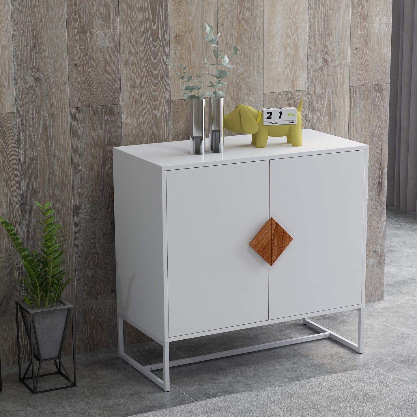 Centerville Mid-Century Solid Wood Square Shape Sideboard