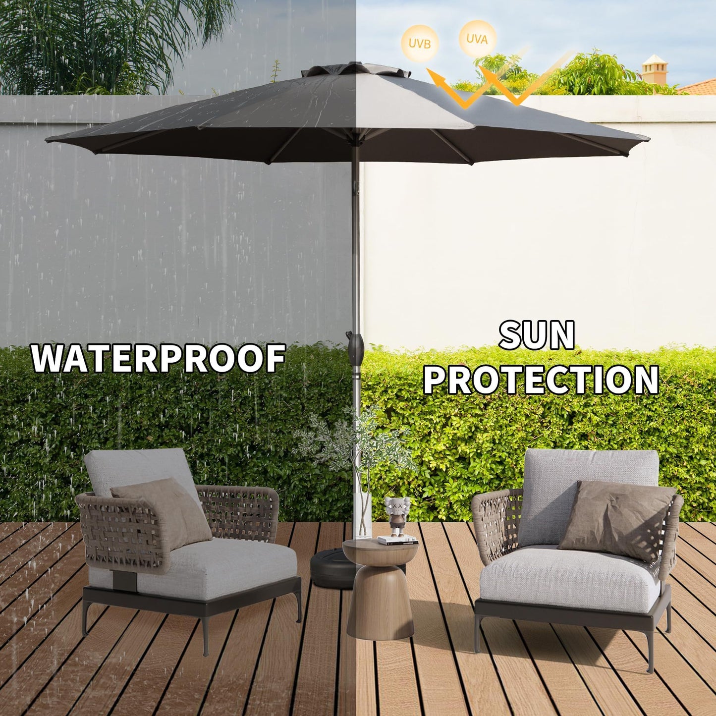 Cleo Modern Waterproof Patio Umbrella