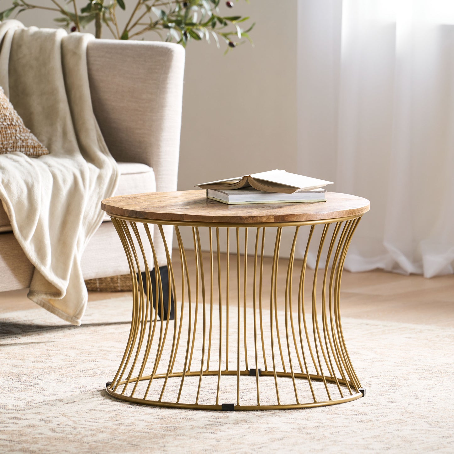 Somerset Industrial Wood and Iron Coffee Table