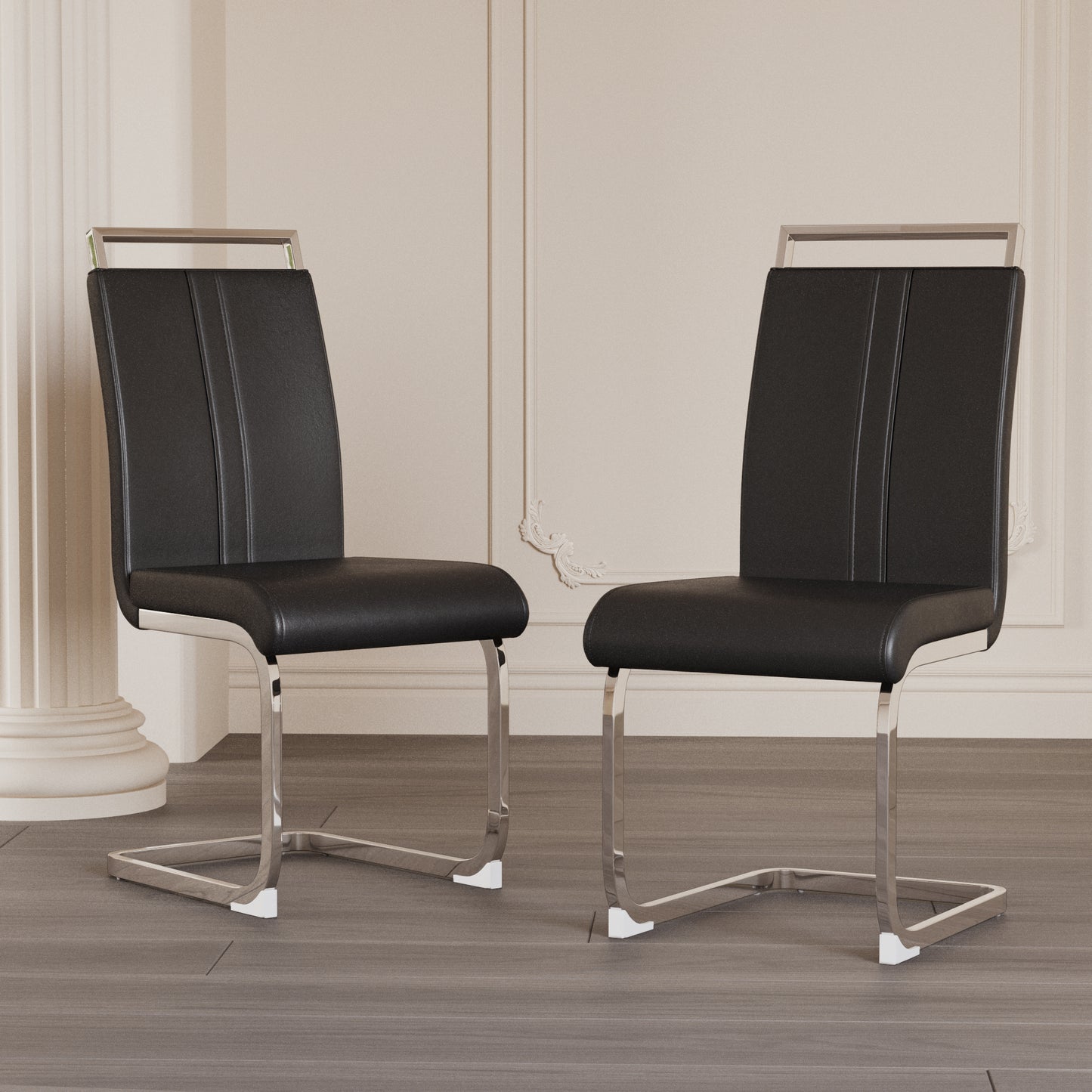 Lula Modern C-shaped PU Leather Chairs