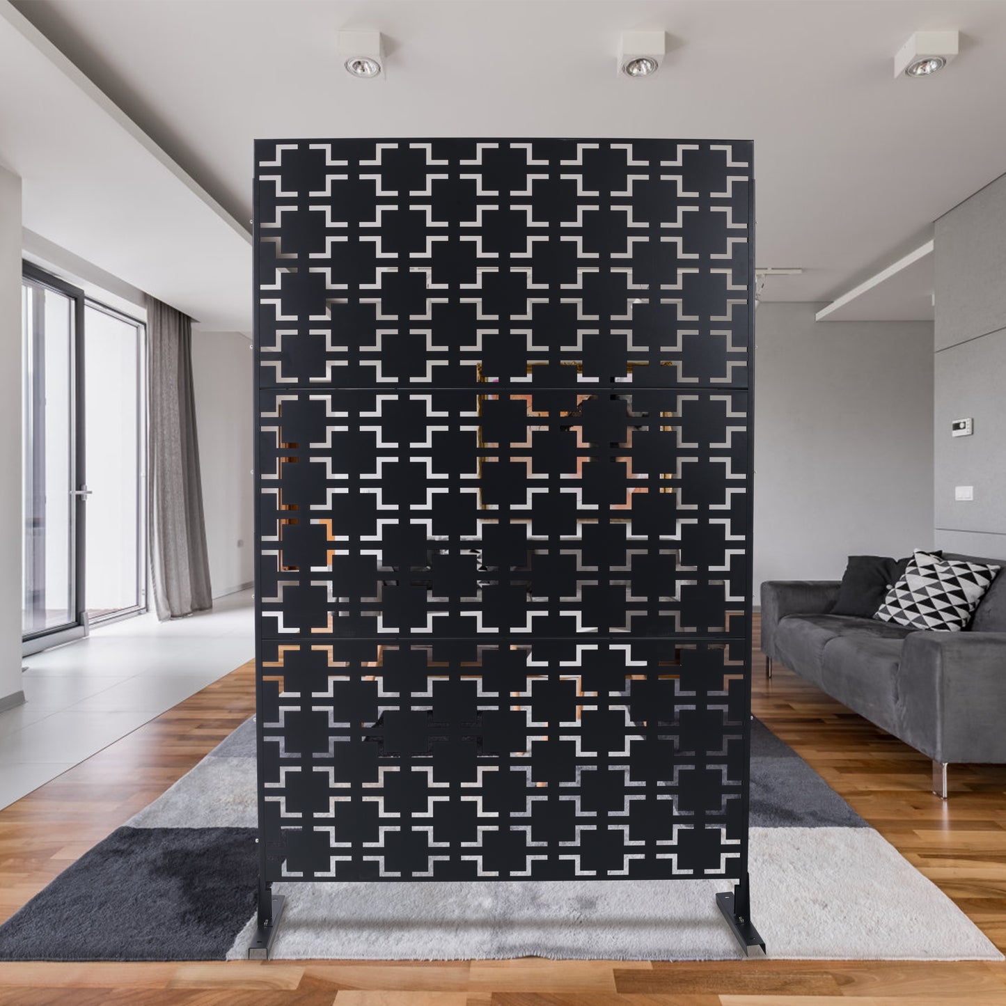 Cleo Industrial Metal Privacy Screen