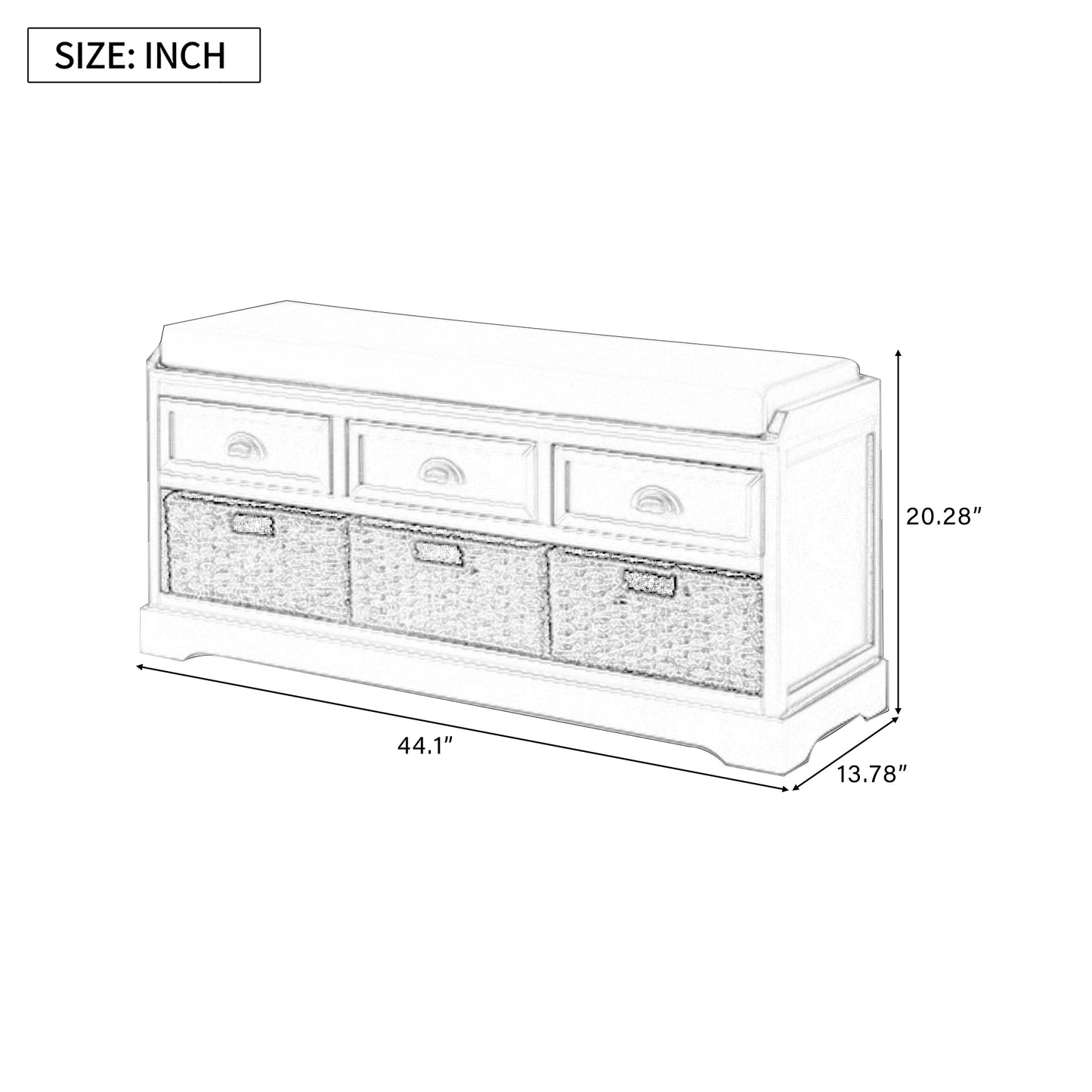 Oakridge Modern Velvet Storage Bench