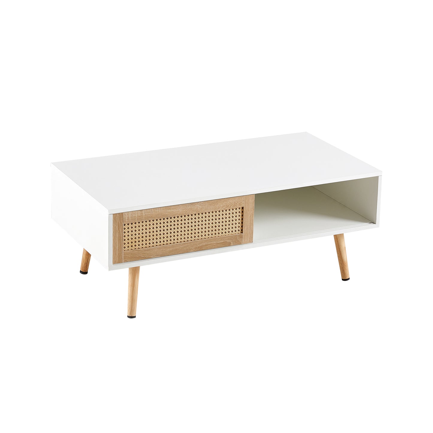 Oakridge Mid-Century Rattan Sliding Coffee Table
