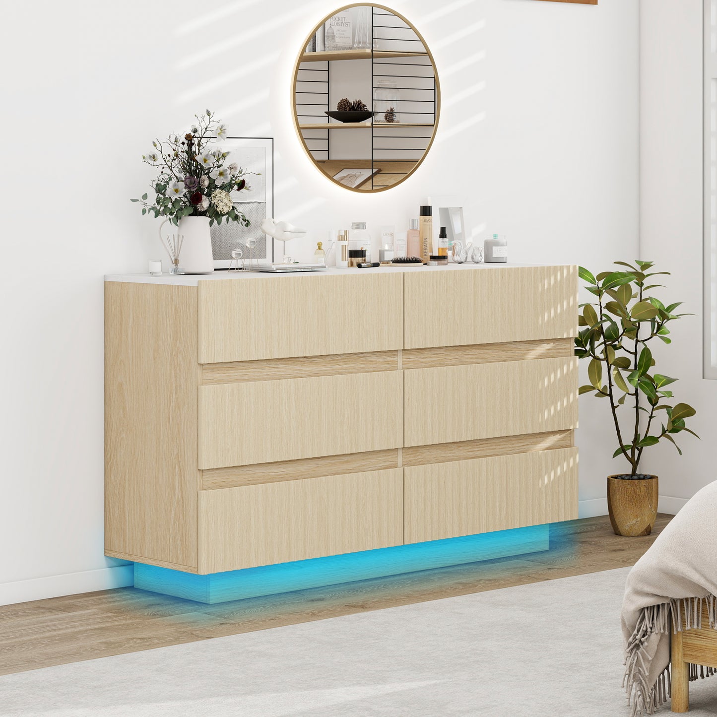 Eda Modern Velvet Chest of Drawers